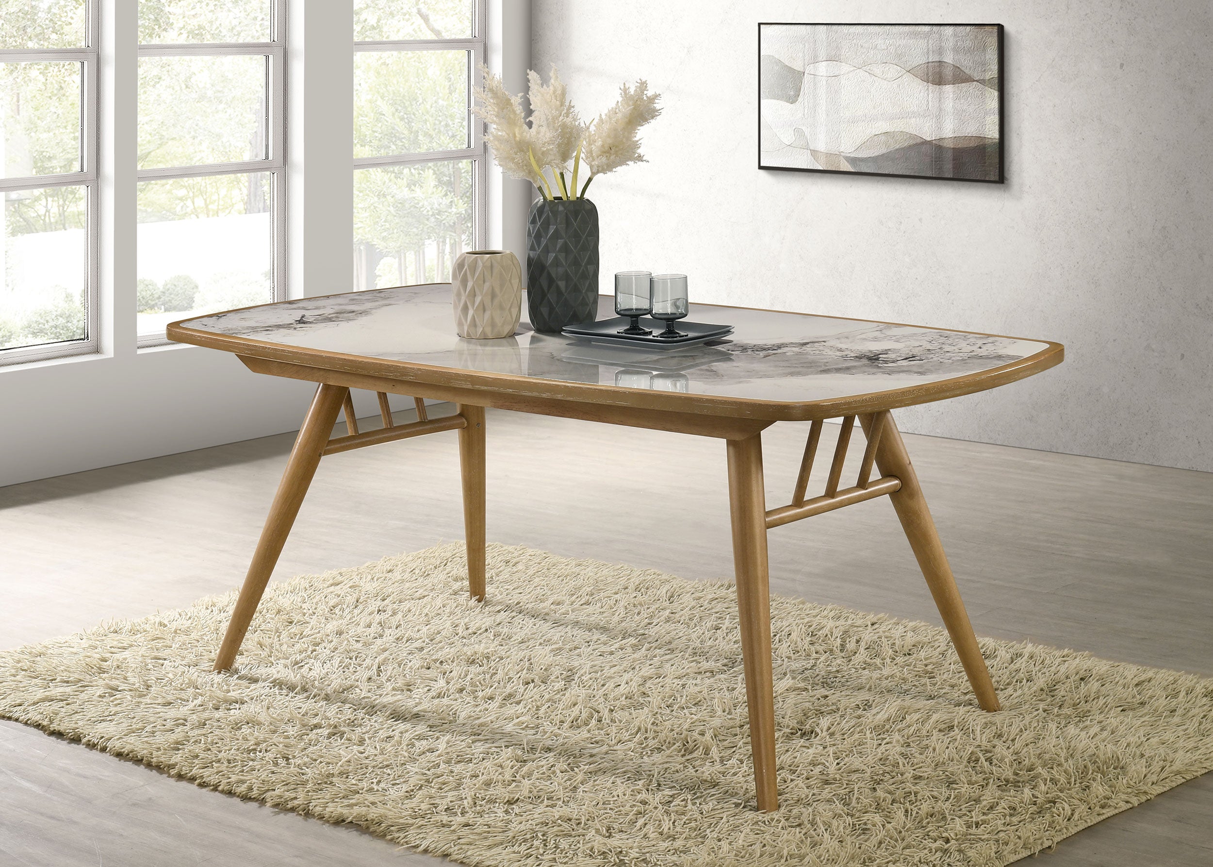 Croyden 73-inch Rectangular Dining Table Weathered Natural — view 2