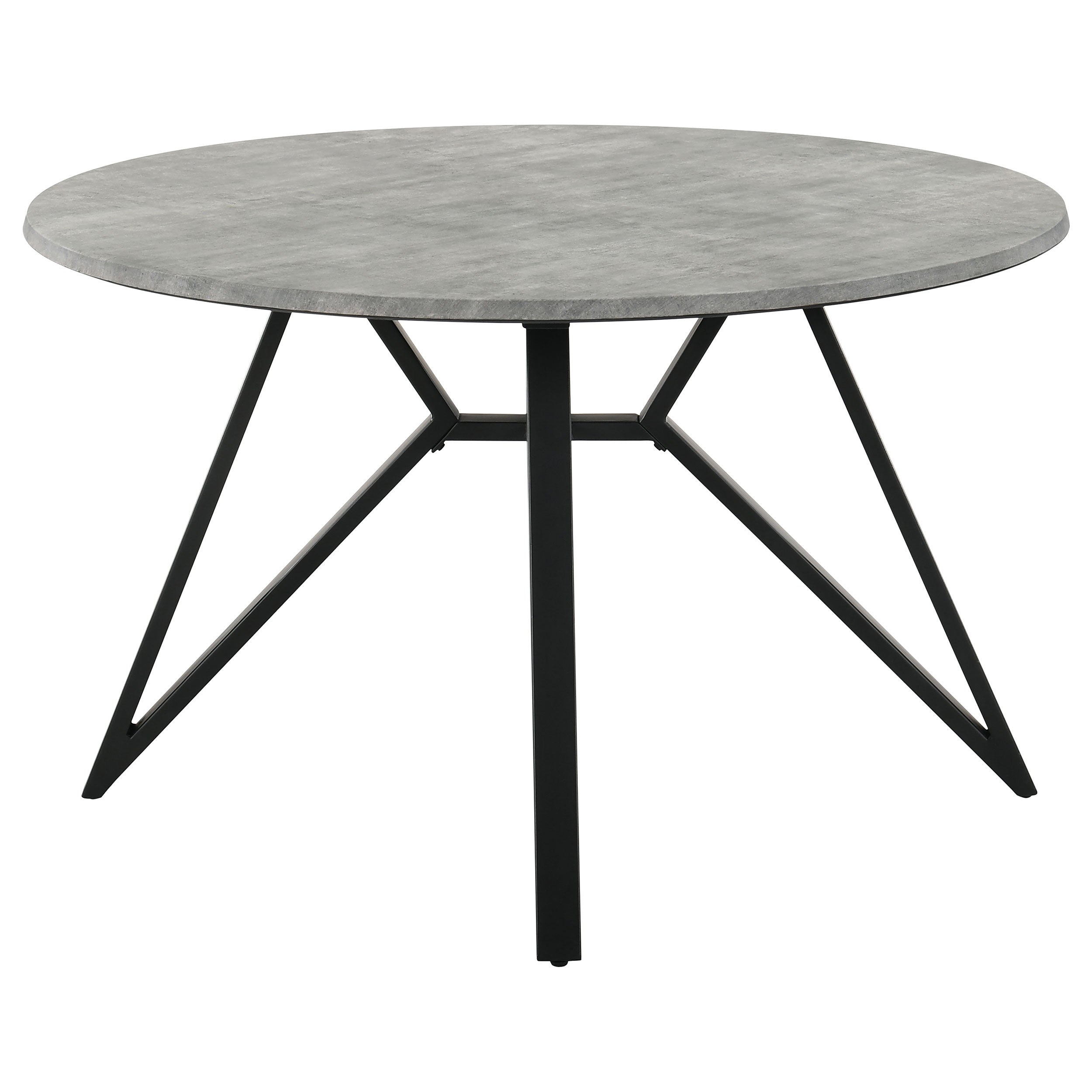 Neil 5-piece Round Dining Table Set Concrete Gunmetal — view 4