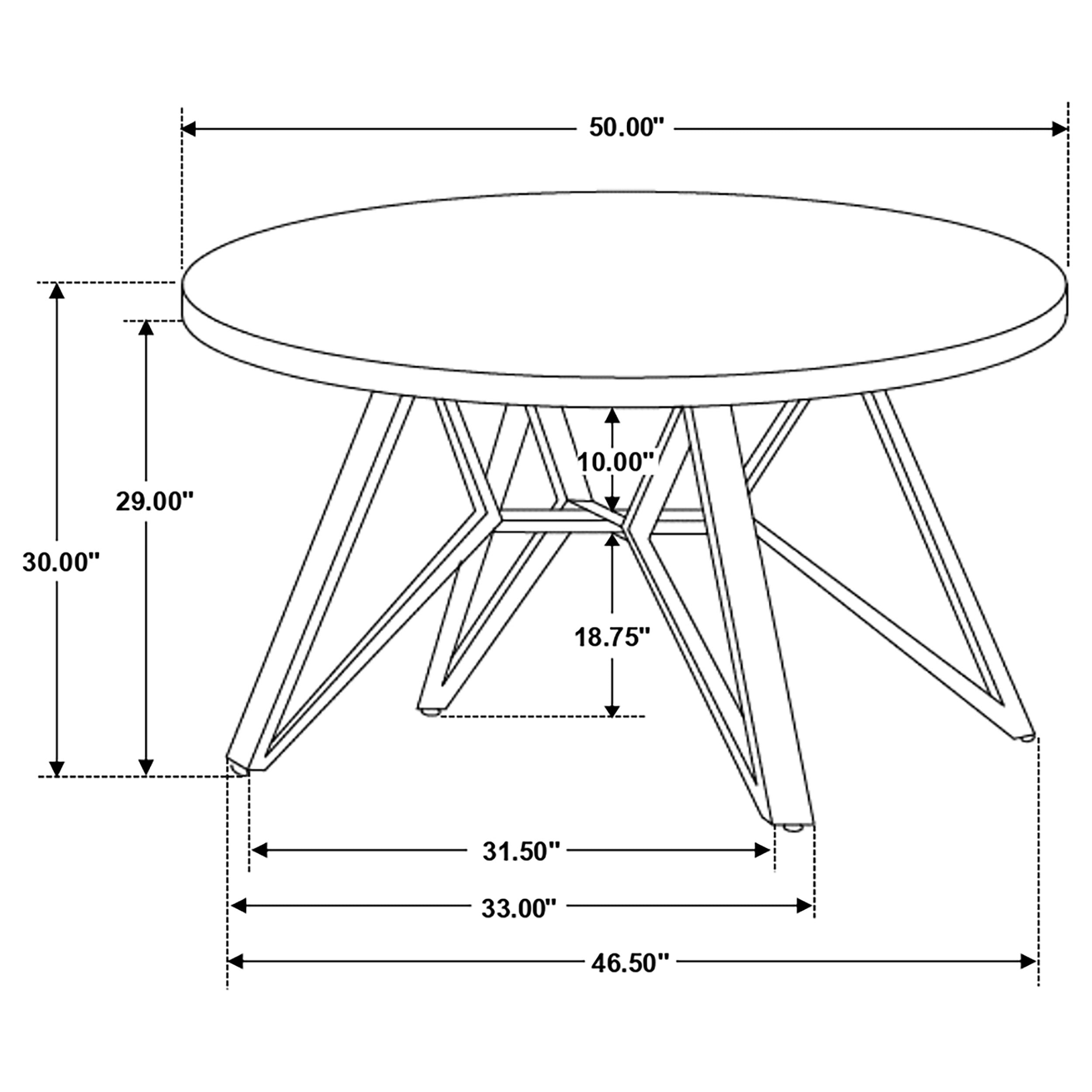 Neil Round 50-inch SmartTop Dining Table Gunmetal — view 6