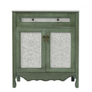 Bathroom Vanity With Rectangle Sink, Tip Out Tray - Antique Blue Green