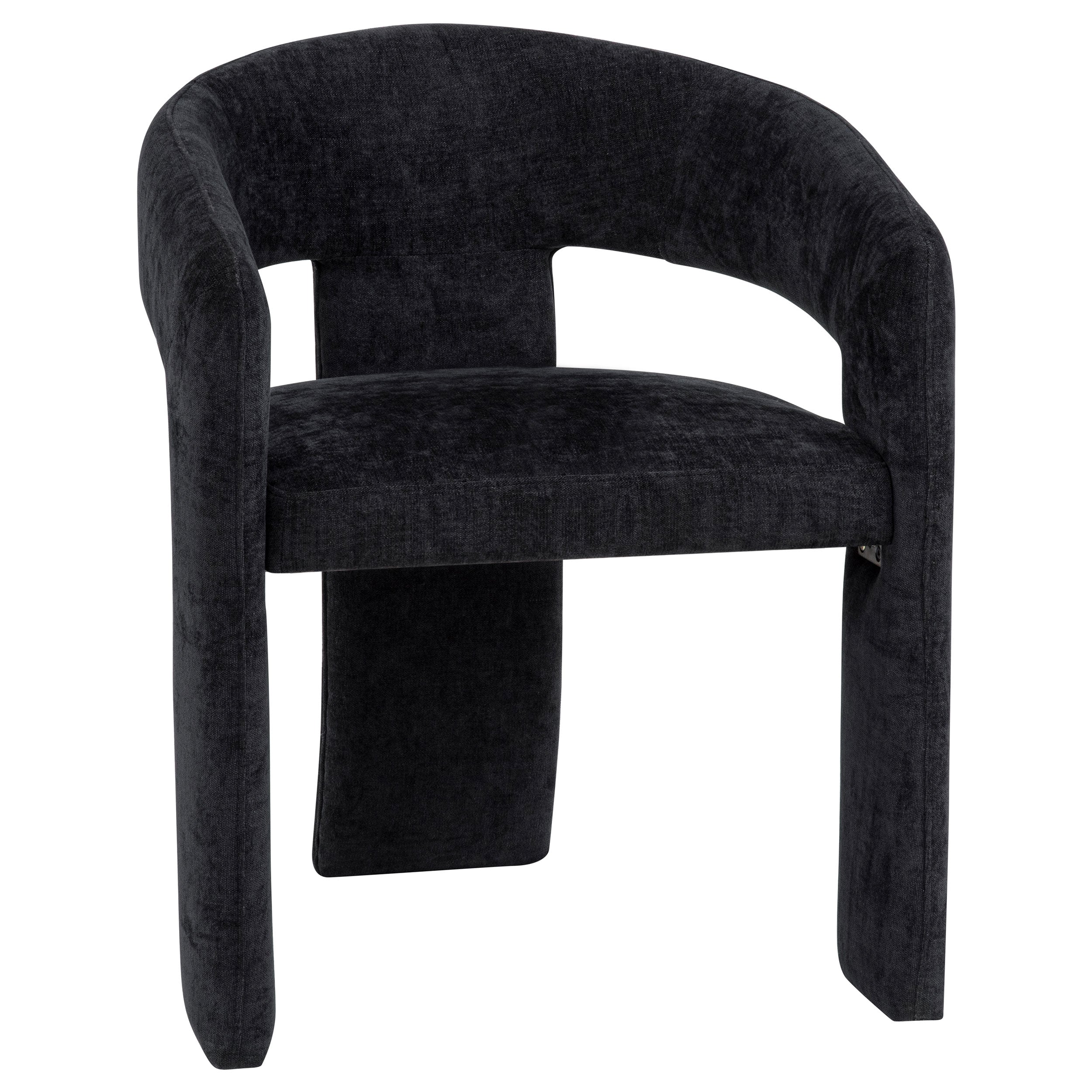 Carlow Upholstered Dining Arm Chair Black (Set of 2) — view 3