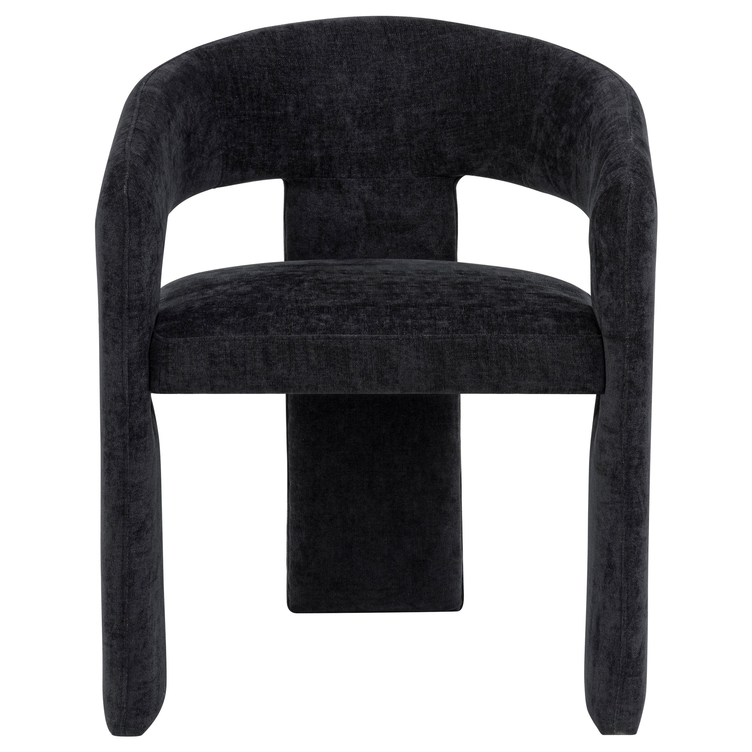 Carlow Upholstered Dining Arm Chair Black (Set of 2) — view 4