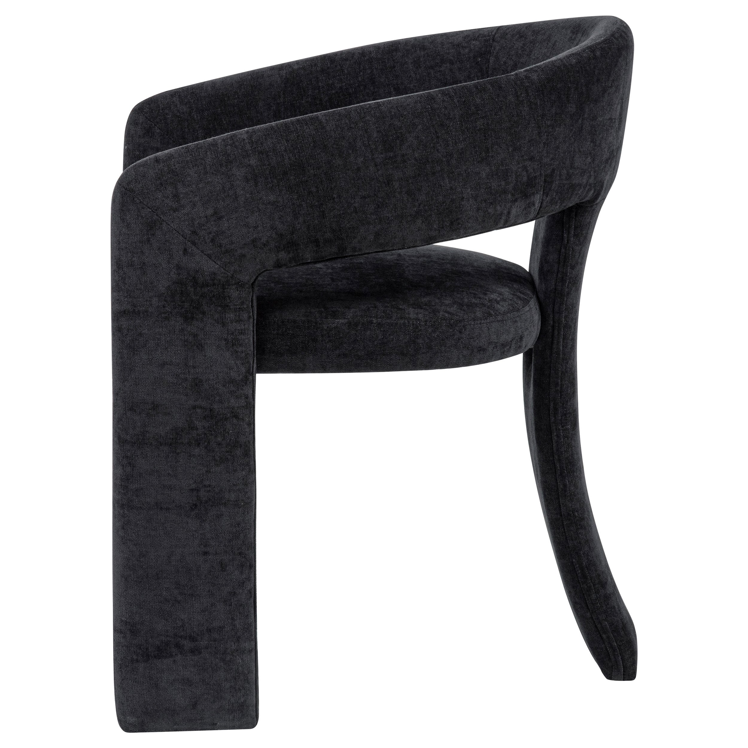 Carlow Upholstered Dining Arm Chair Black (Set of 2) — view 6