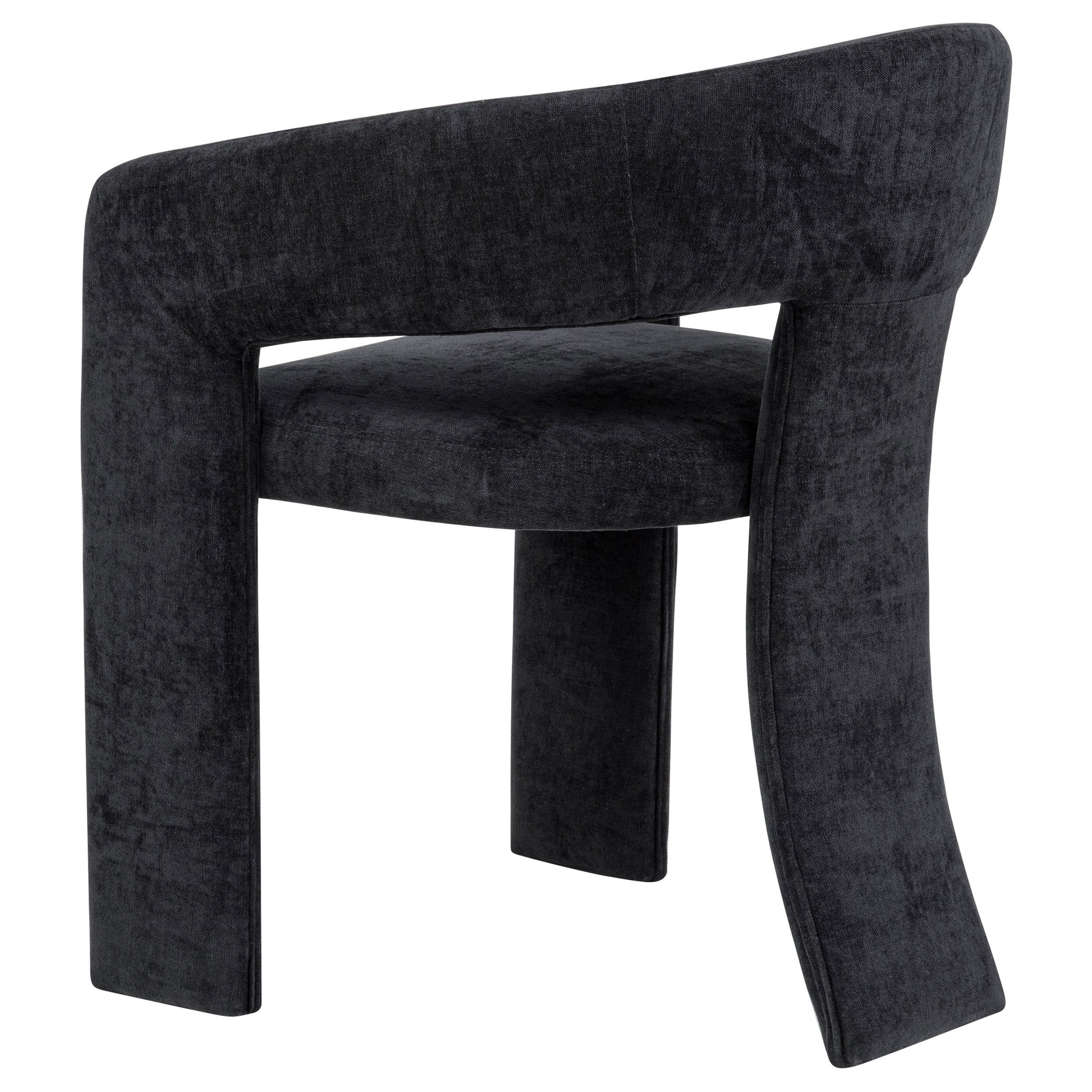 Carlow Upholstered Dining Arm Chair Black (Set of 2) — view 7