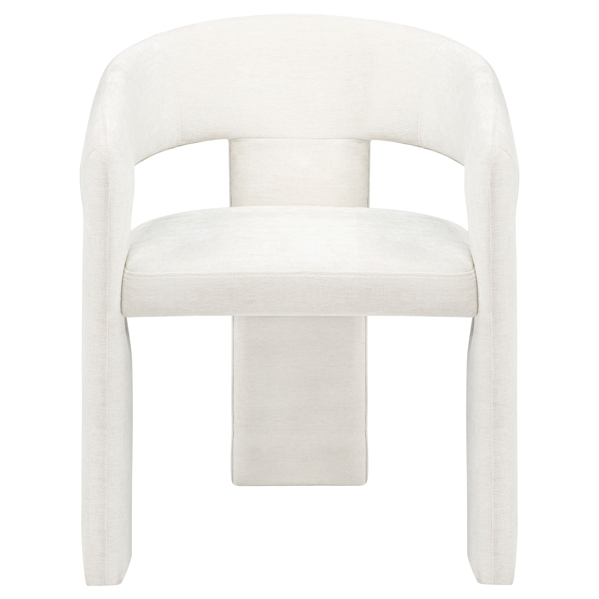 Carlow Upholstered Dining Arm Chair White (Set of 2) — view 4