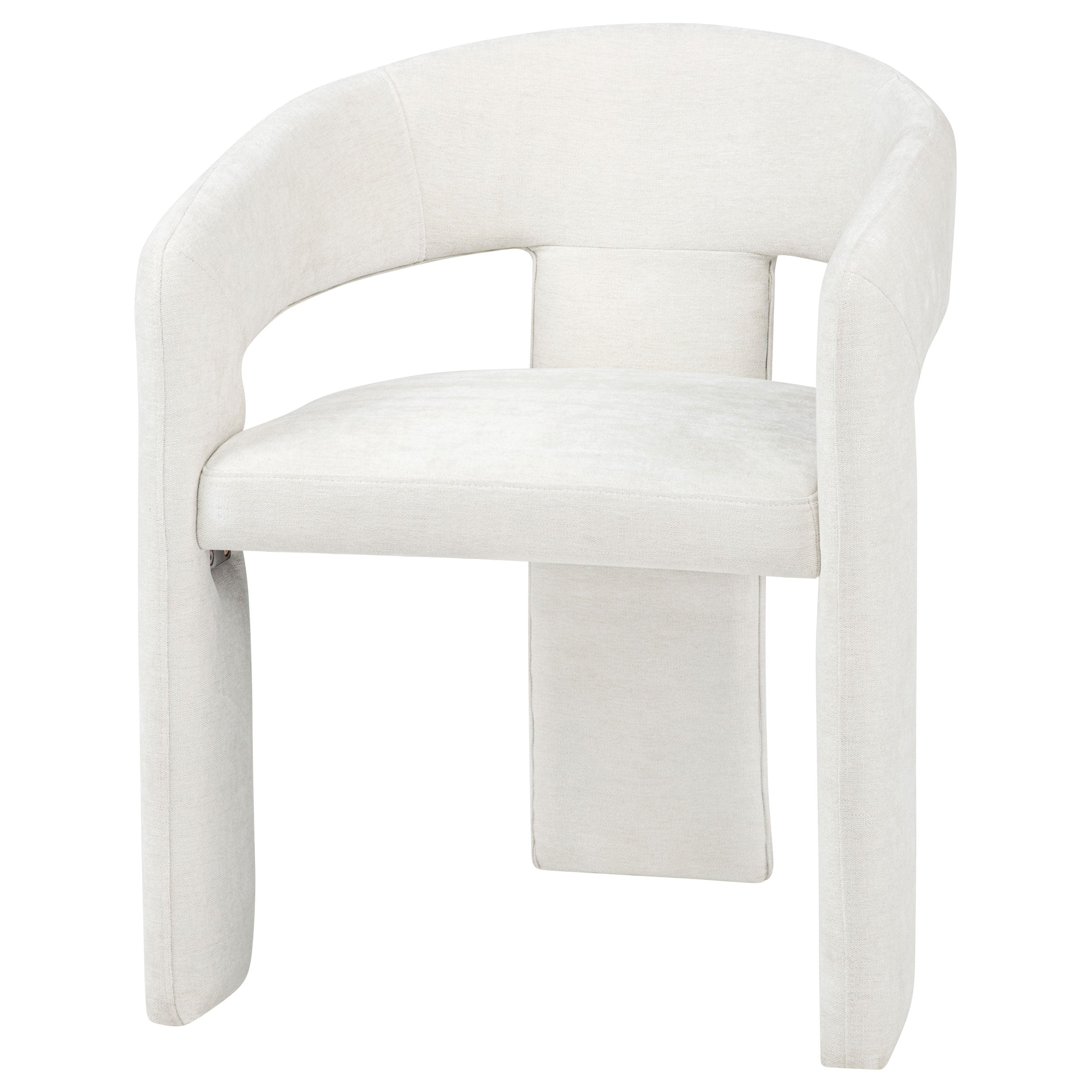 Carlow Upholstered Dining Arm Chair White (Set of 2) — view 5