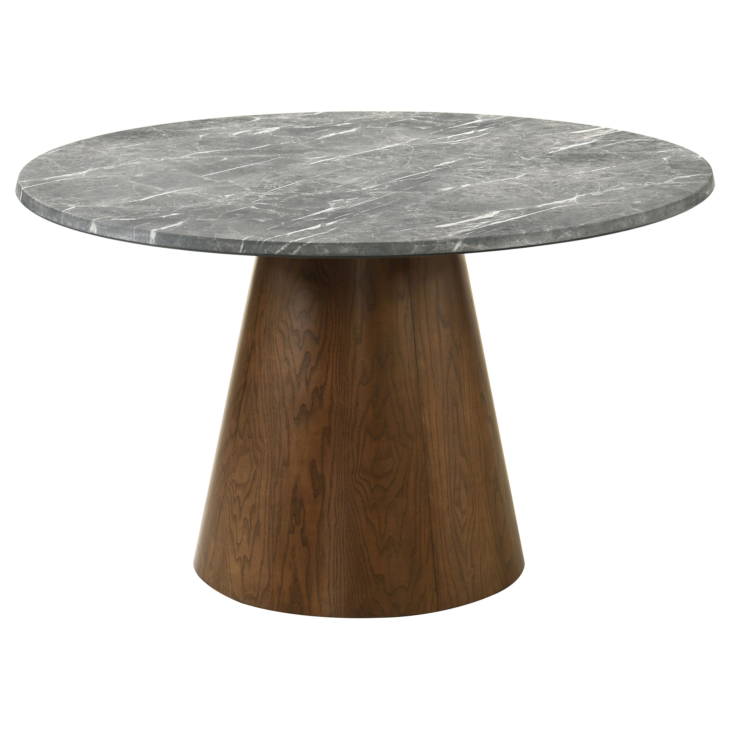 Franklin 5-piece 50-inch Round Dining Table Set Grey and Dark Oak — view 3