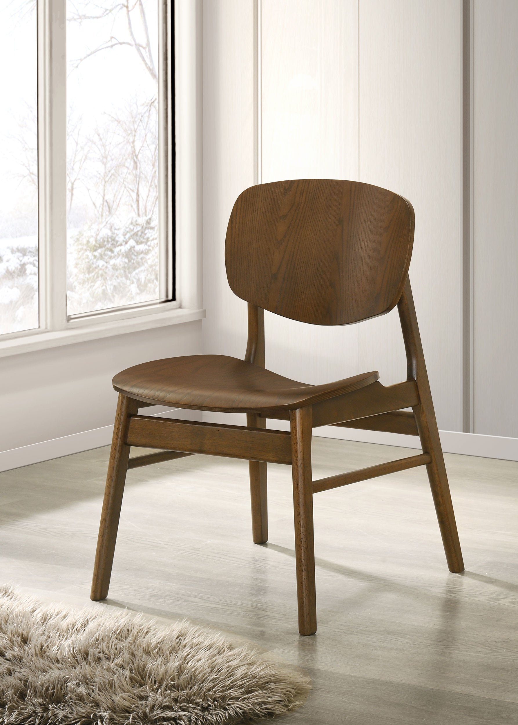 Benford Dining Side Chair Wood Seat Dark Brown (Set of 2) — view 2