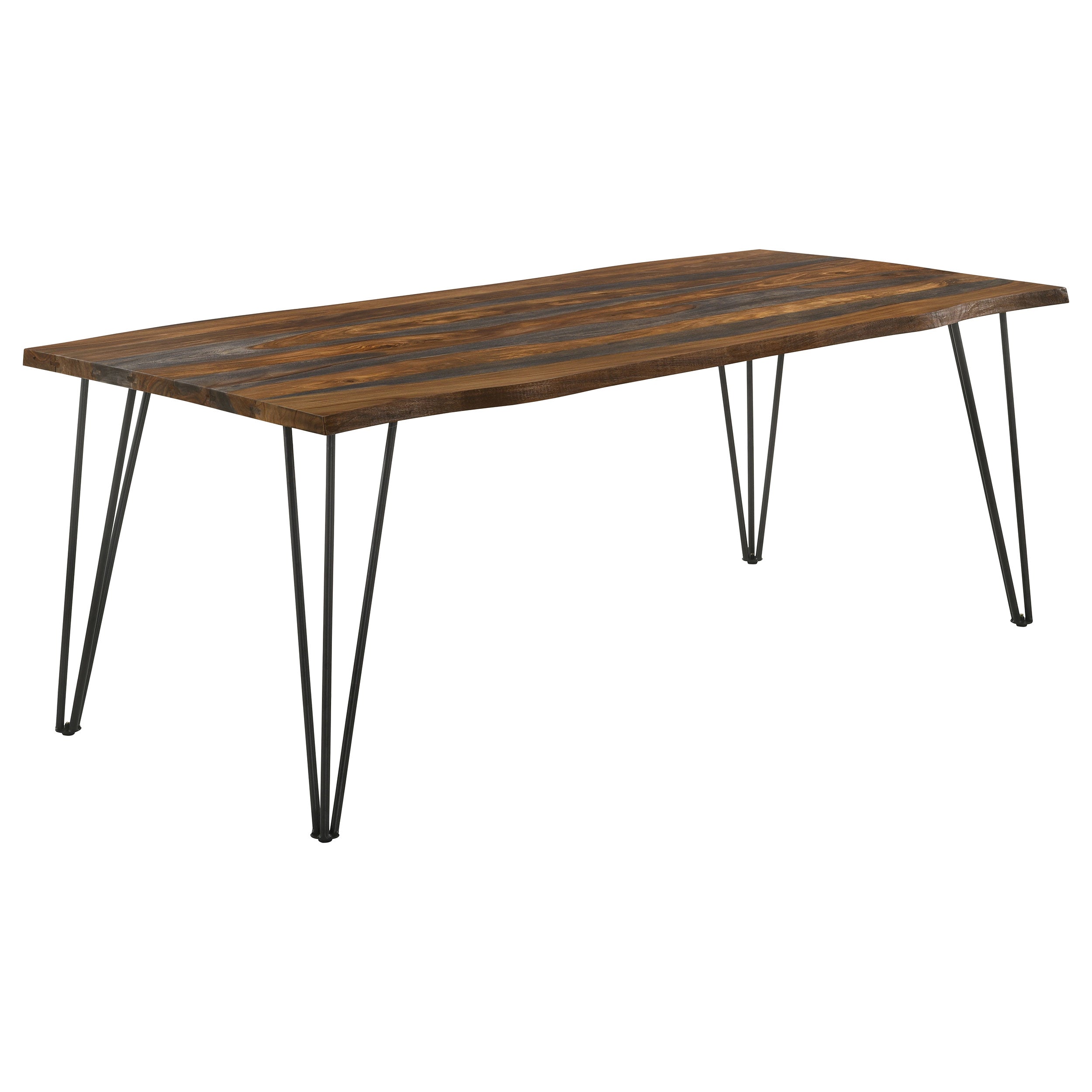 Neve 80-inch Live Edge Dining Table Grey Sheesham — view 1