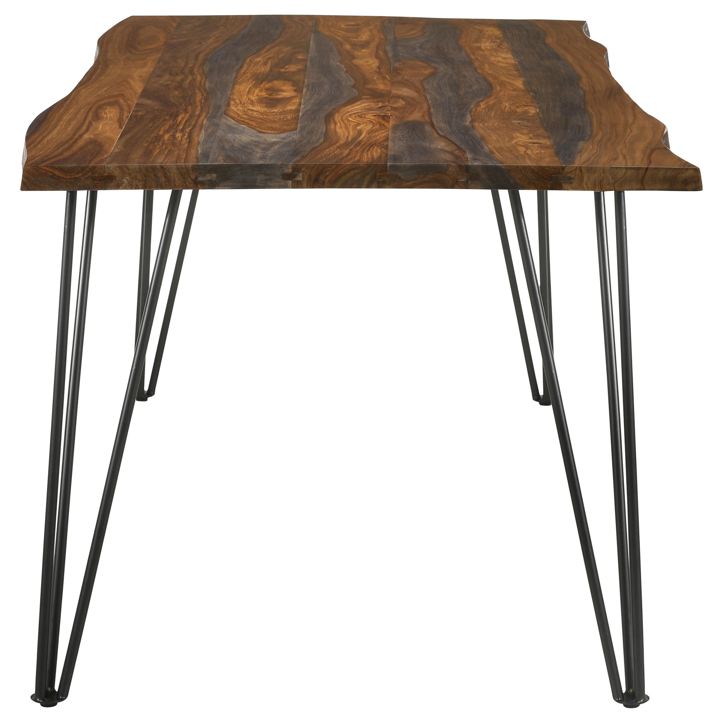 Neve 80-inch Live Edge Dining Table Grey Sheesham — view 4