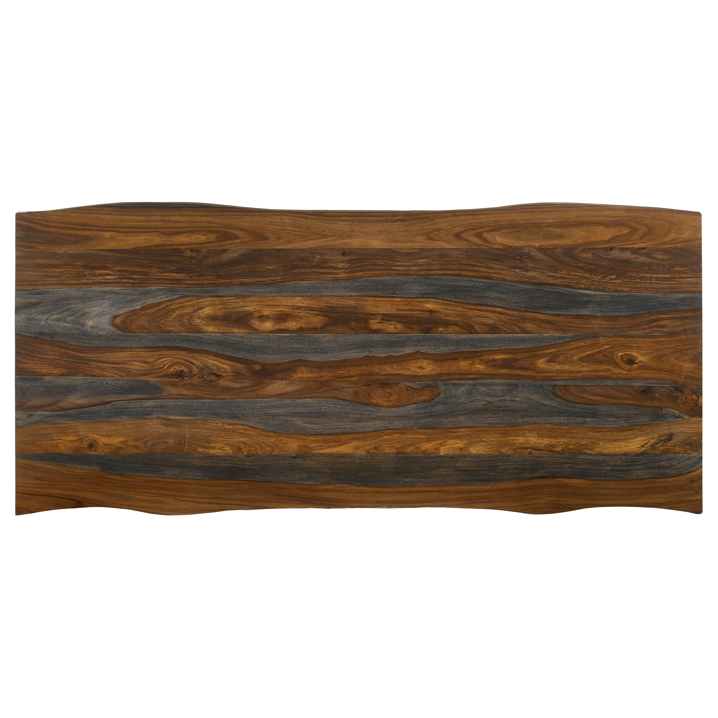 Neve 80-inch Live Edge Dining Table Grey Sheesham — view 5