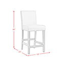 Ambridge - 5 Piece Round Counter Set With Faux Marble Top - Brushed Gray