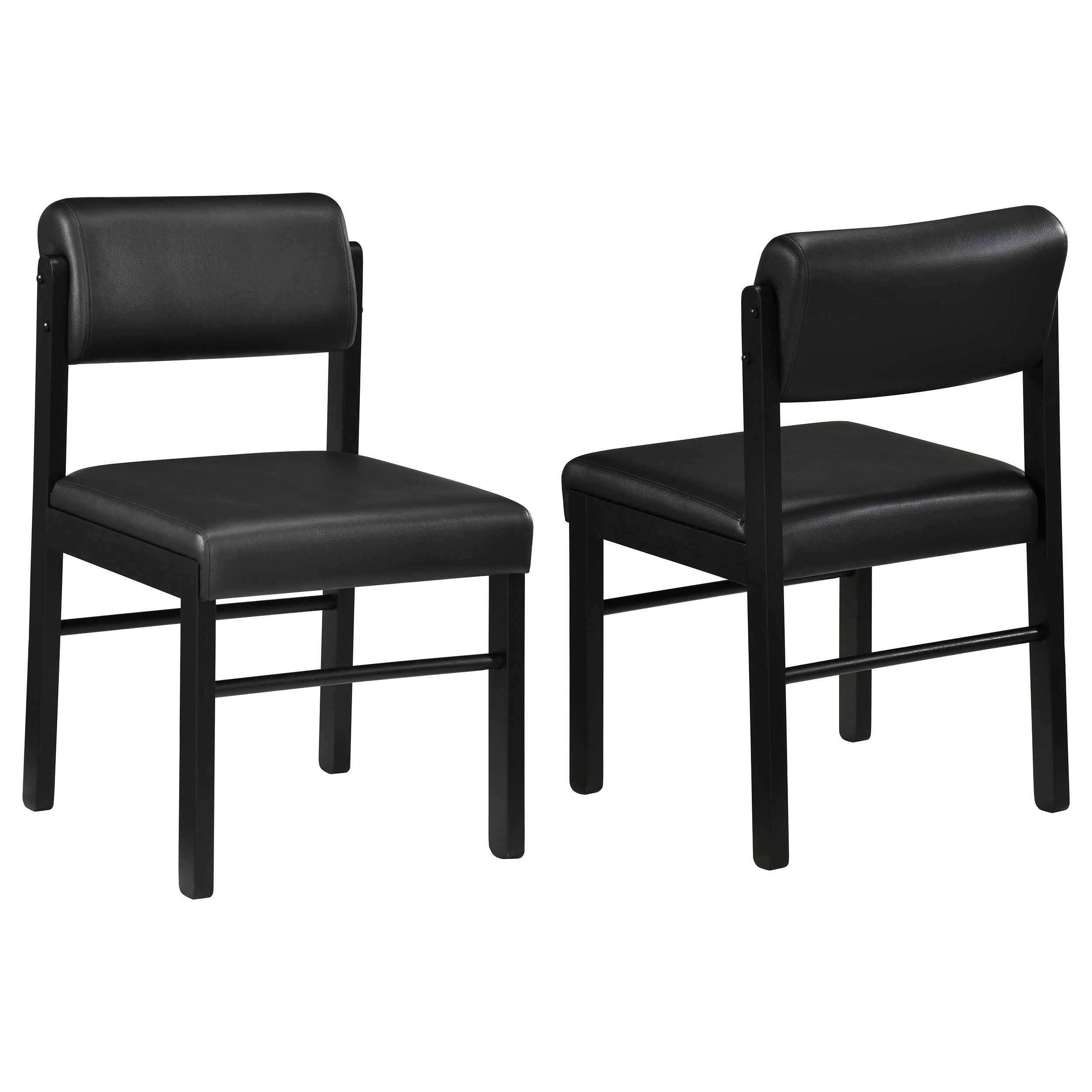 Kehoe Upholstered Dining Side Chair Black (Set of 2) — view 1