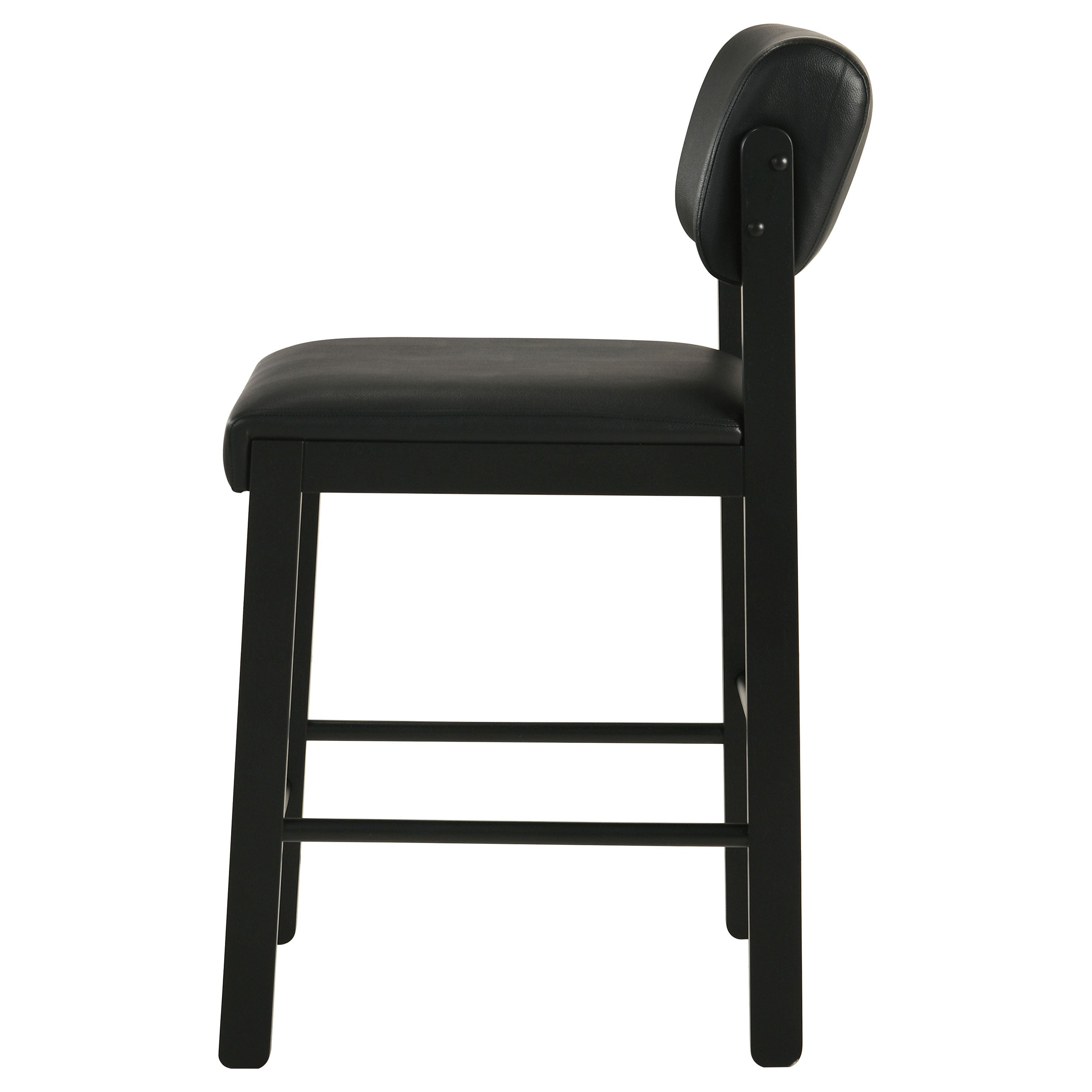 Kehoe Upholstered Counter Height Chair Black (Set of 2) — view 6