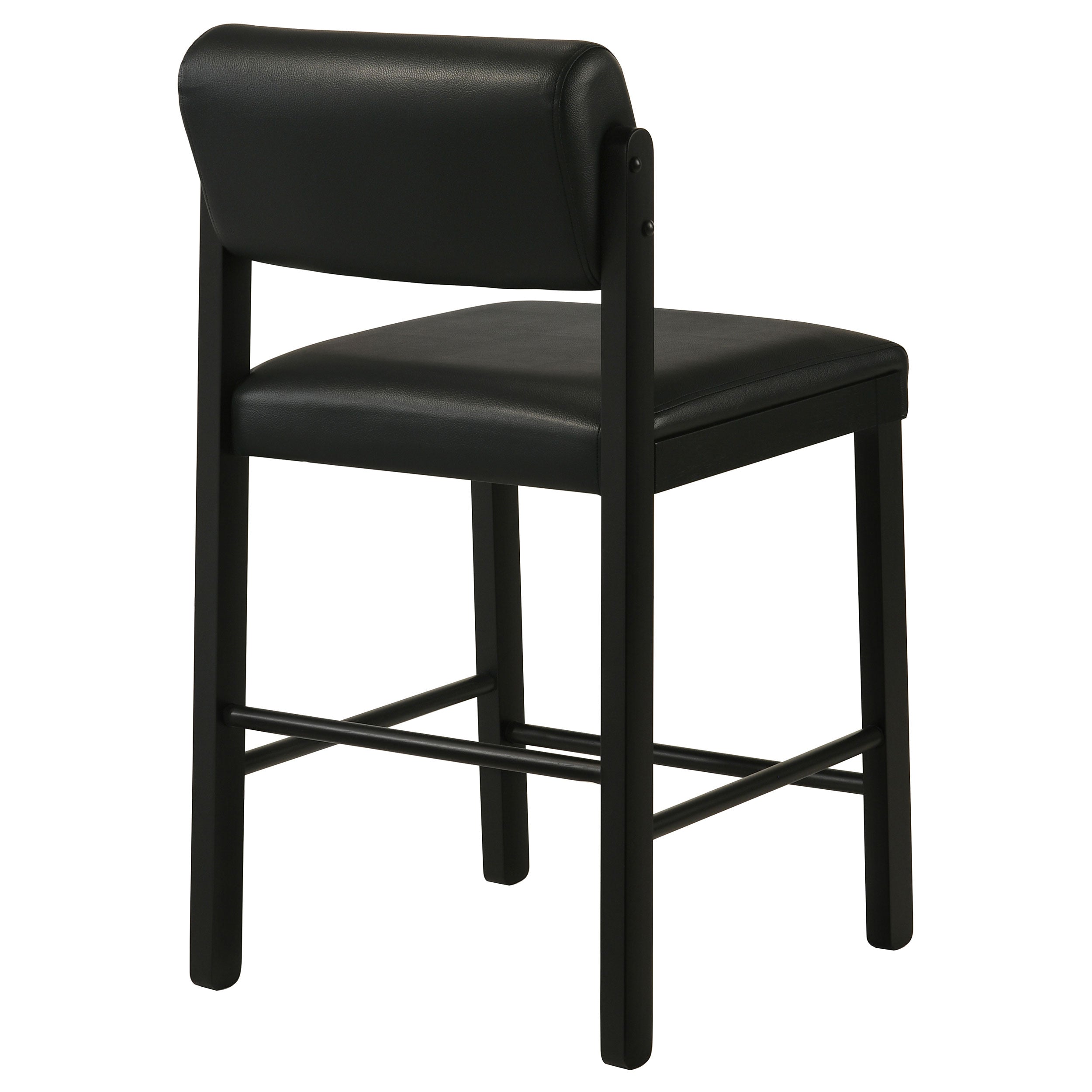 Kehoe Upholstered Counter Height Chair Black (Set of 2) — view 8
