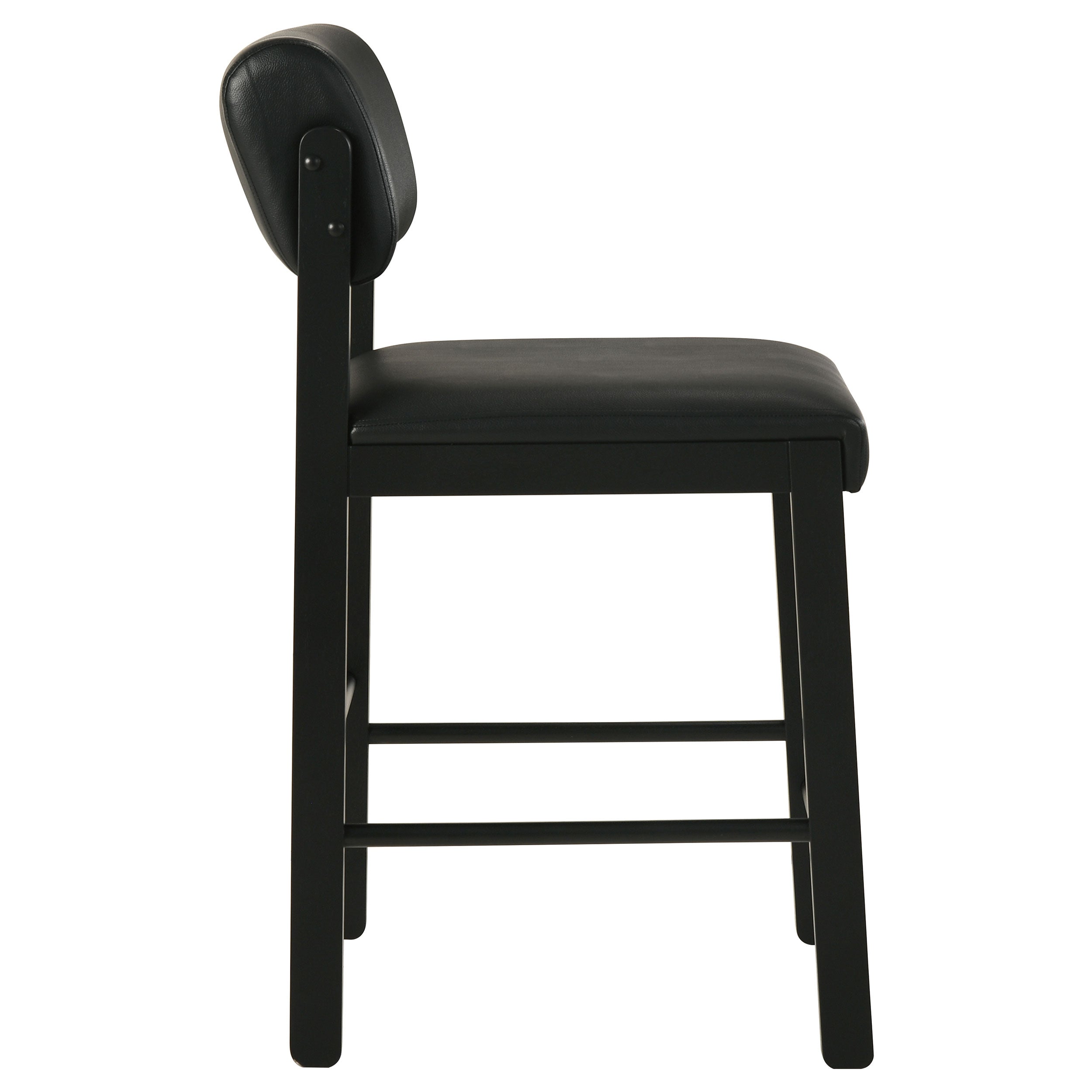 Kehoe Upholstered Counter Height Chair Black (Set of 2) — view 9