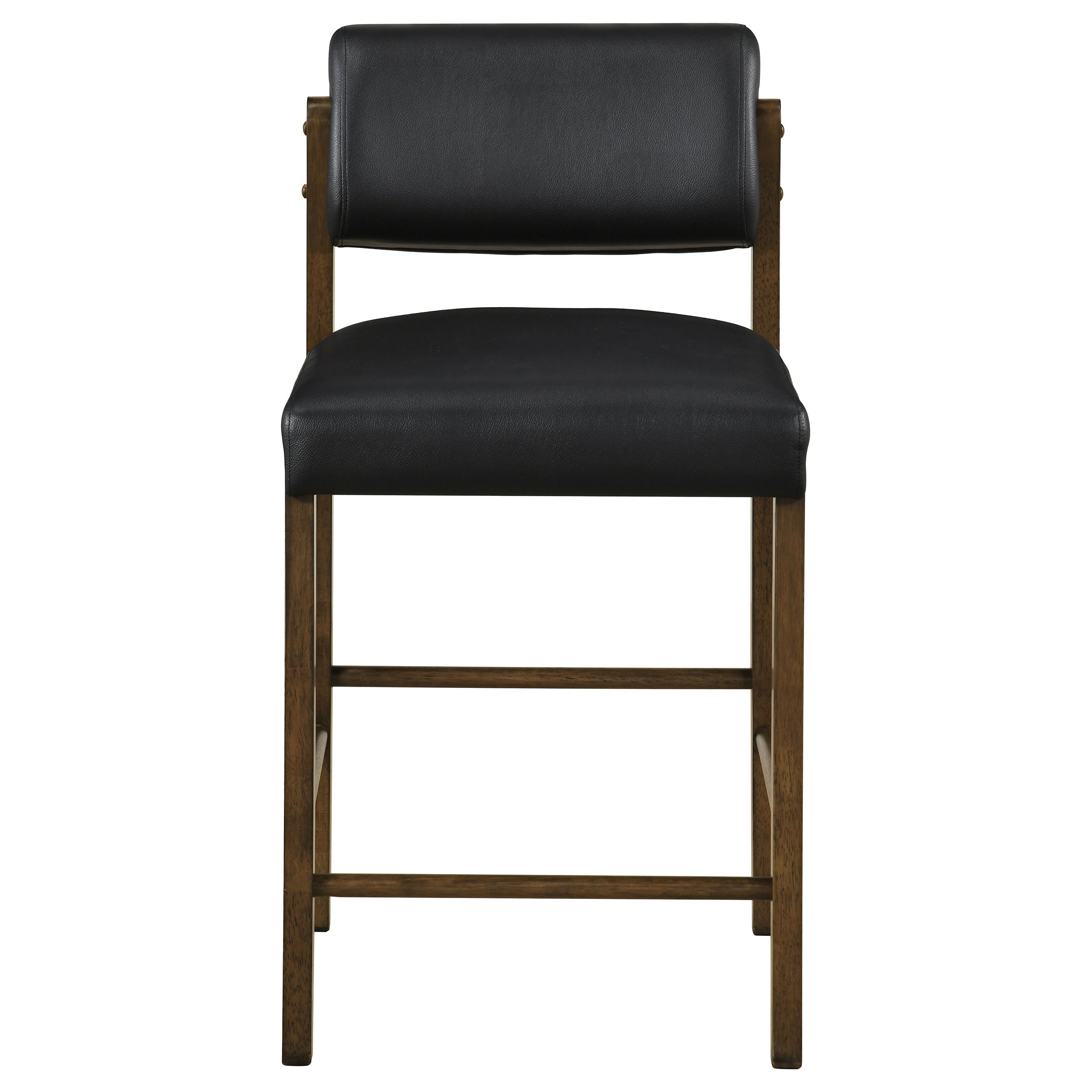 Kehoe Upholstered Counter Height Chair Black and Walnut (Set of 2) — view 3