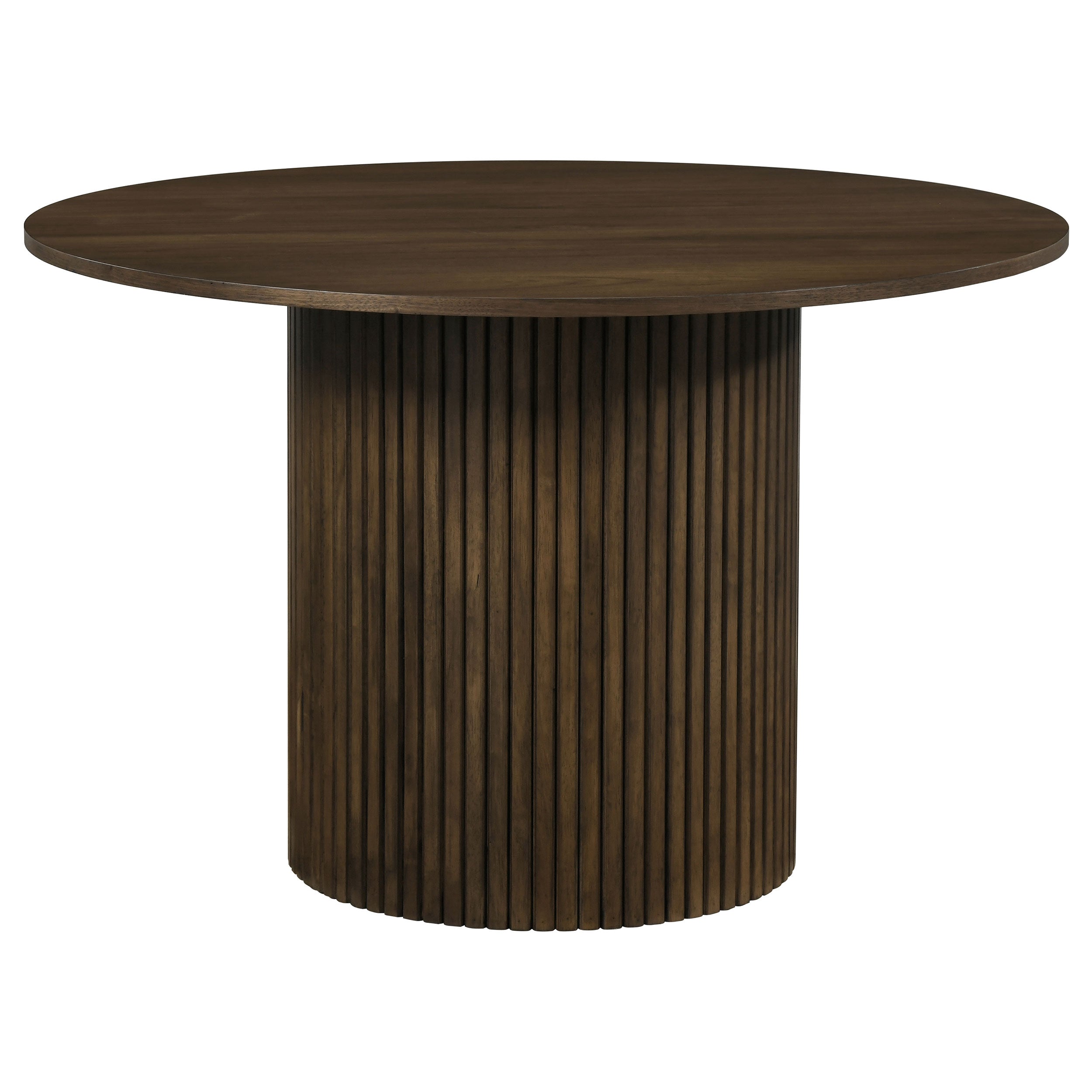 Hamlyn 5-piece Round Wood Dining Set Cream and Walnut — view 2