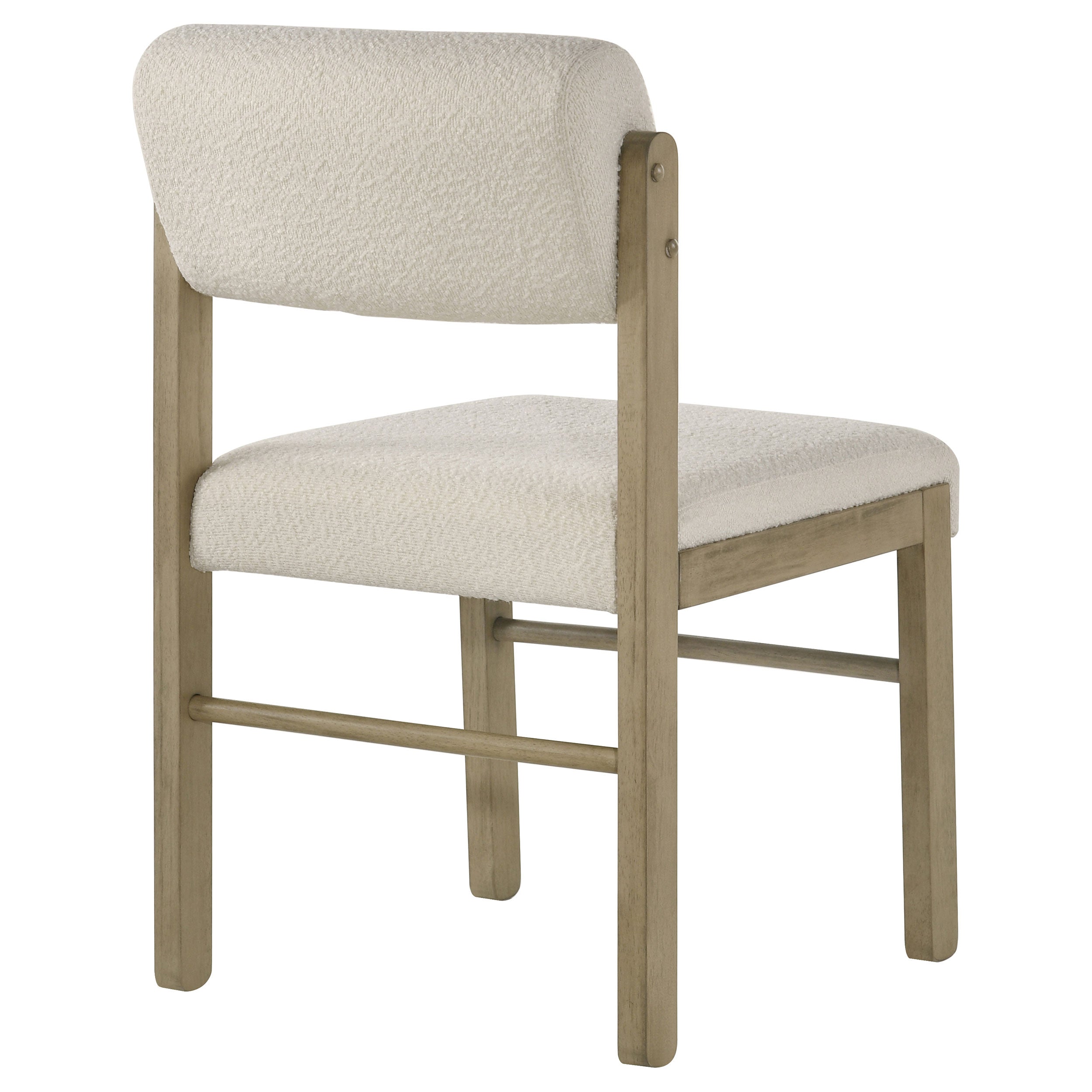 Kehoe Upholstered Dining Side Chair Cream and Natural Oak (Set of 2) — view 8