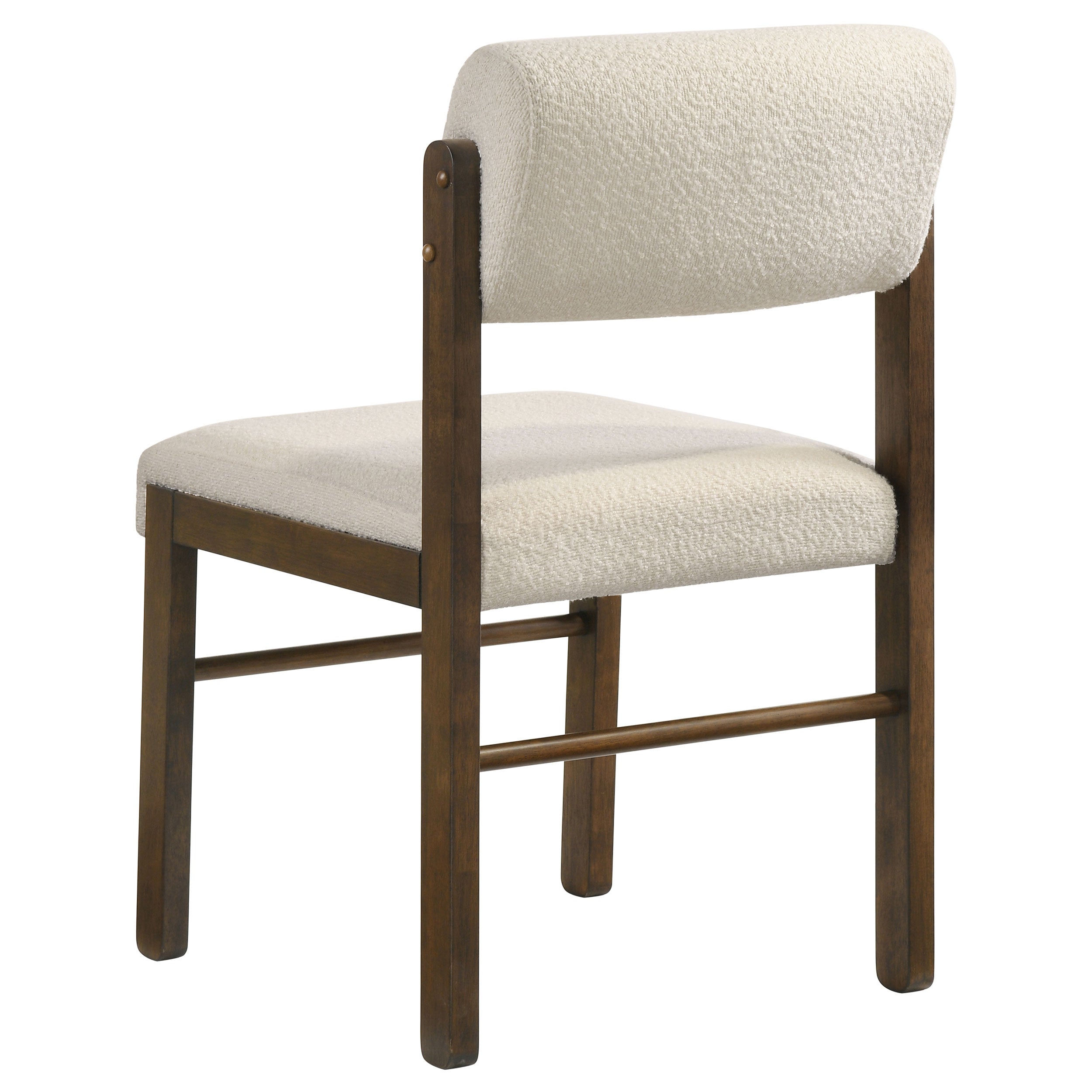 Kehoe Upholstered Dining Side Chair Cream and Walnut (Set of 2) — view 7