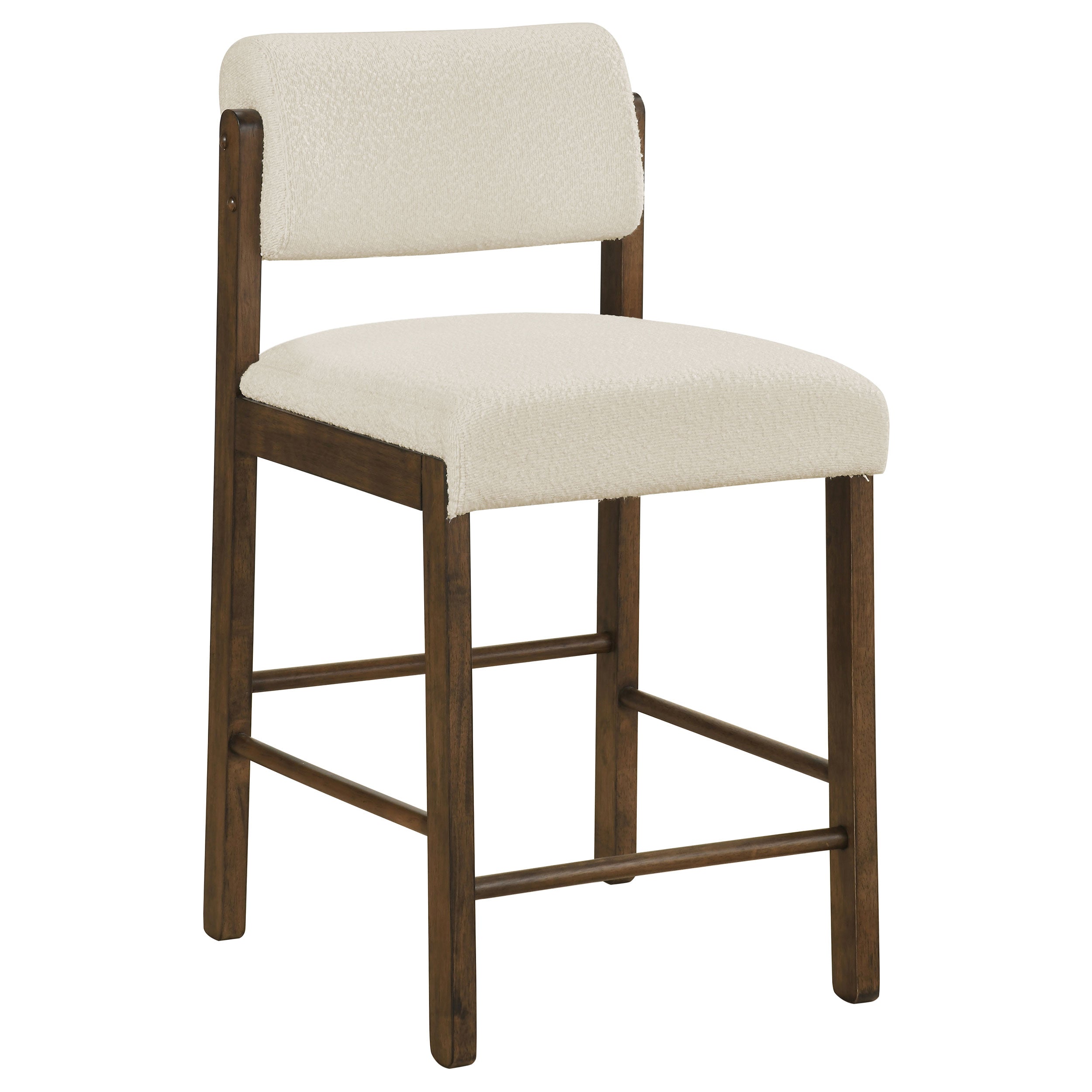 Hamlyn 5-piece Round Wood Counter Height Dining Set Cream and Walnut — view 5