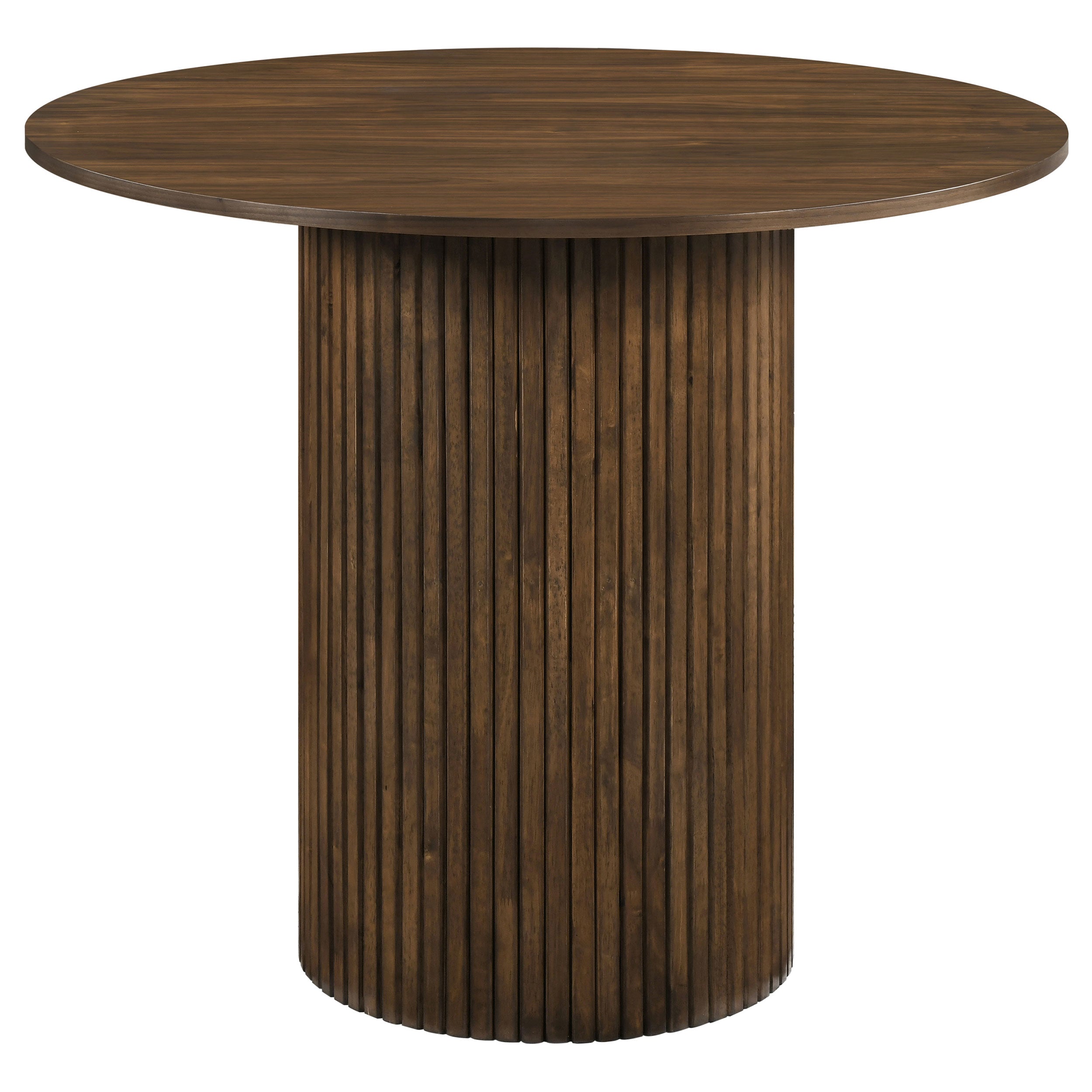 Hamlyn 5-piece Round Wood Counter Height Dining Set Cream and Walnut — view 2