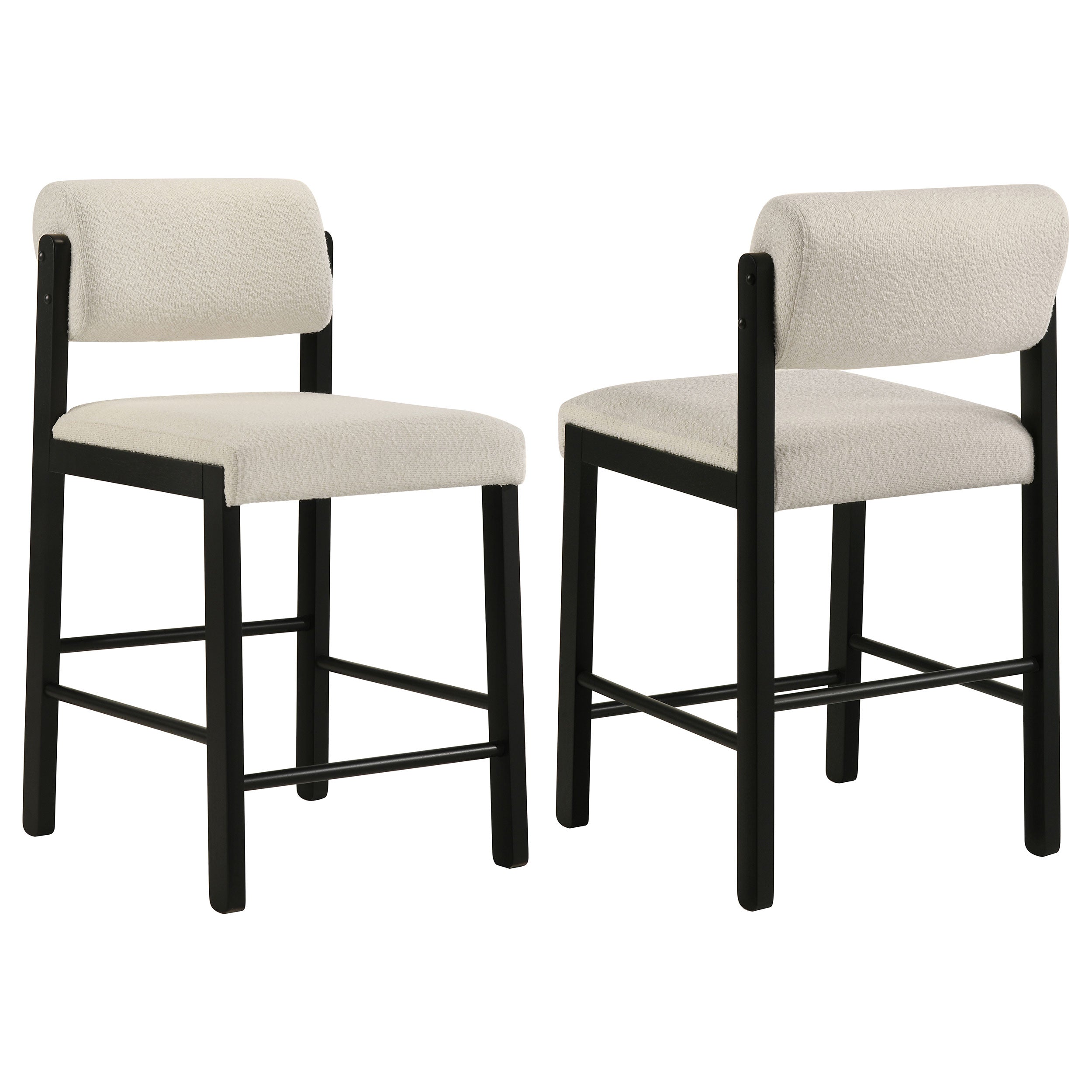 Kehoe Upholstered Counter Height Chair Cream and Black (Set of 2) — view 1