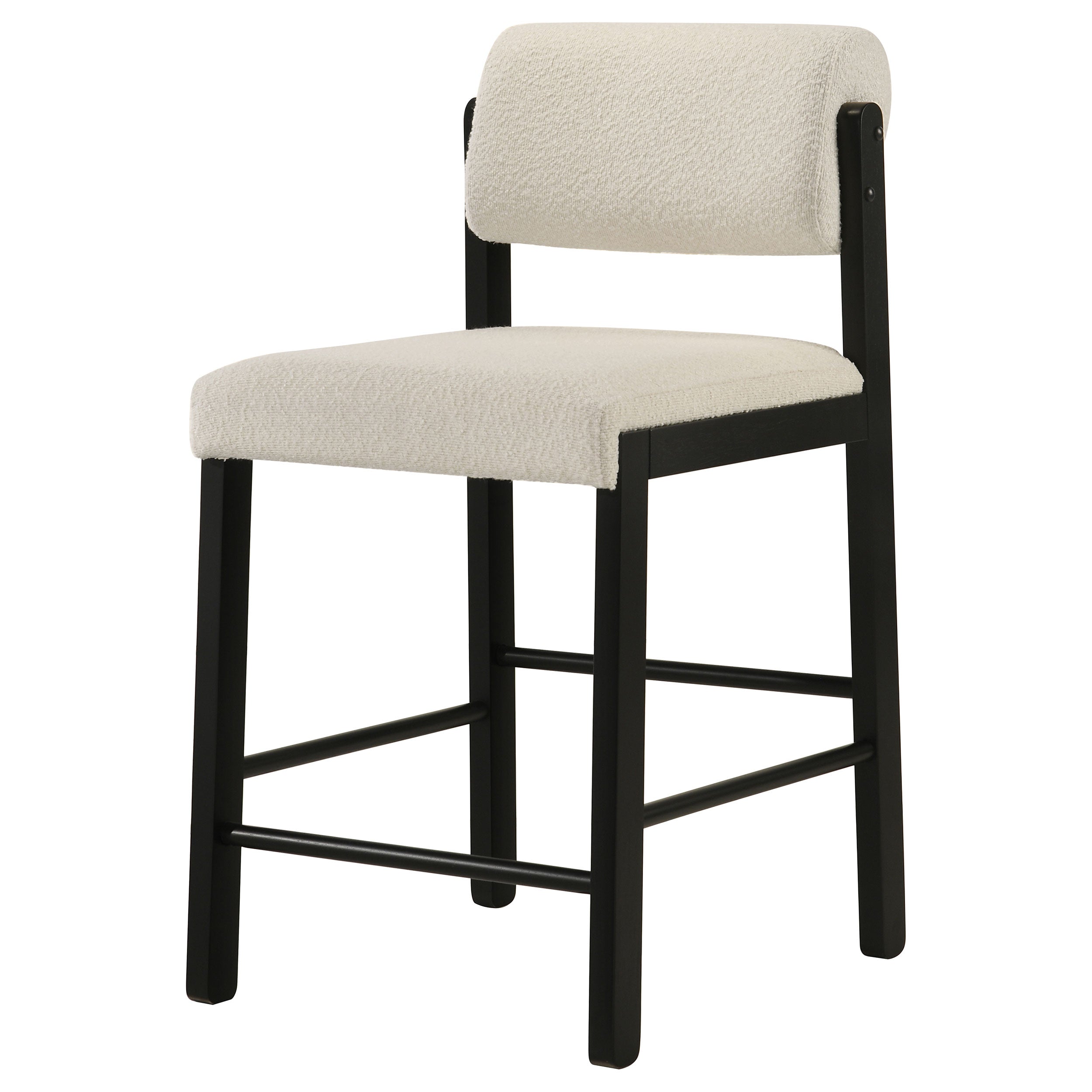 Kehoe Upholstered Counter Height Chair Cream and Black (Set of 2) — view 5