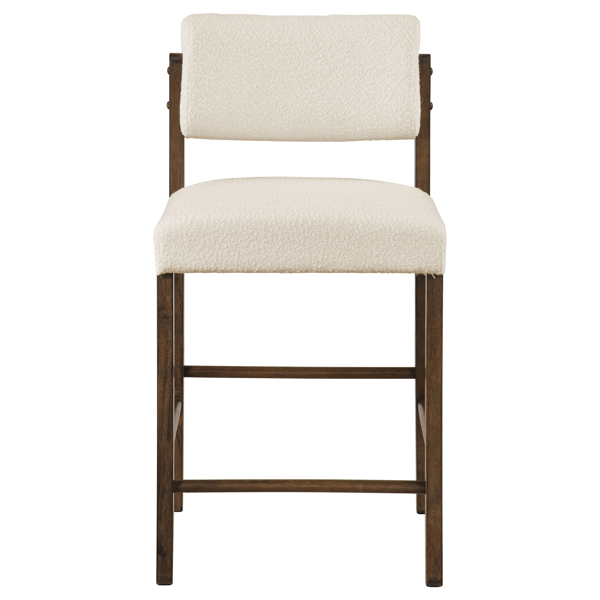 Kehoe Upholstered Counter Height Chair Cream and Walnut (Set of 2) — view 3