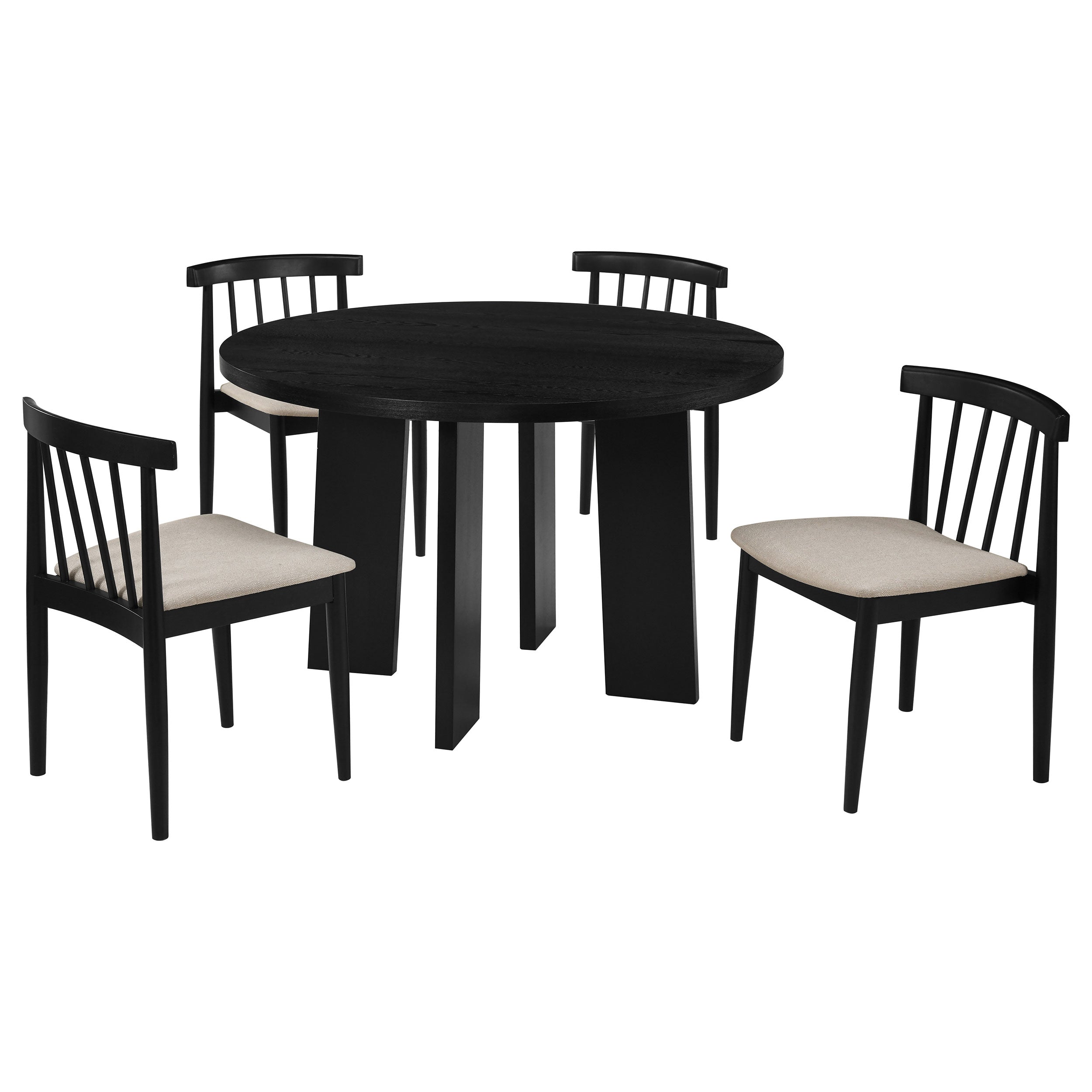 Strouse 5-piece Dining Set Wheat and Black — view 1