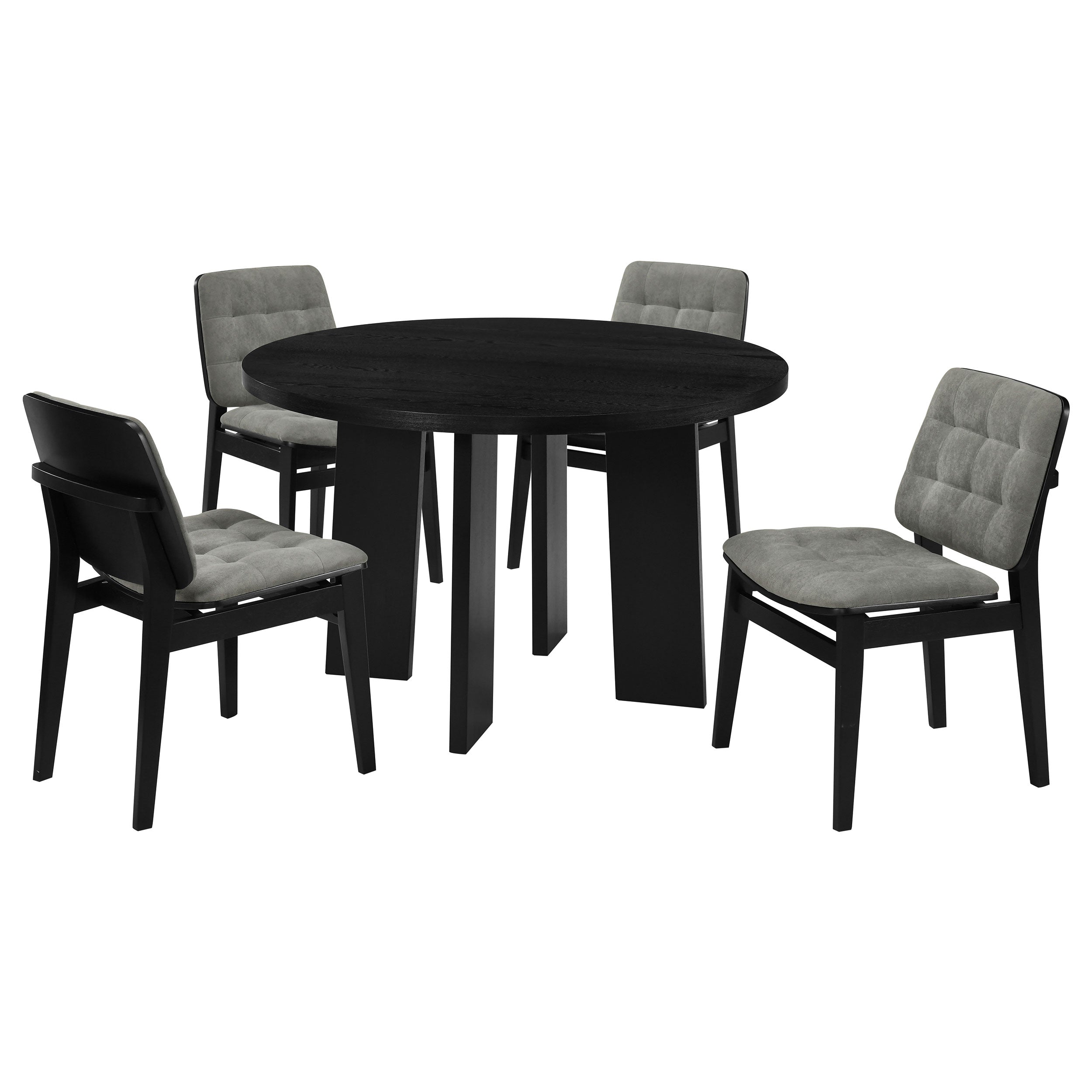 Strouse 5-piece Dining Set Grey and Black — view 1