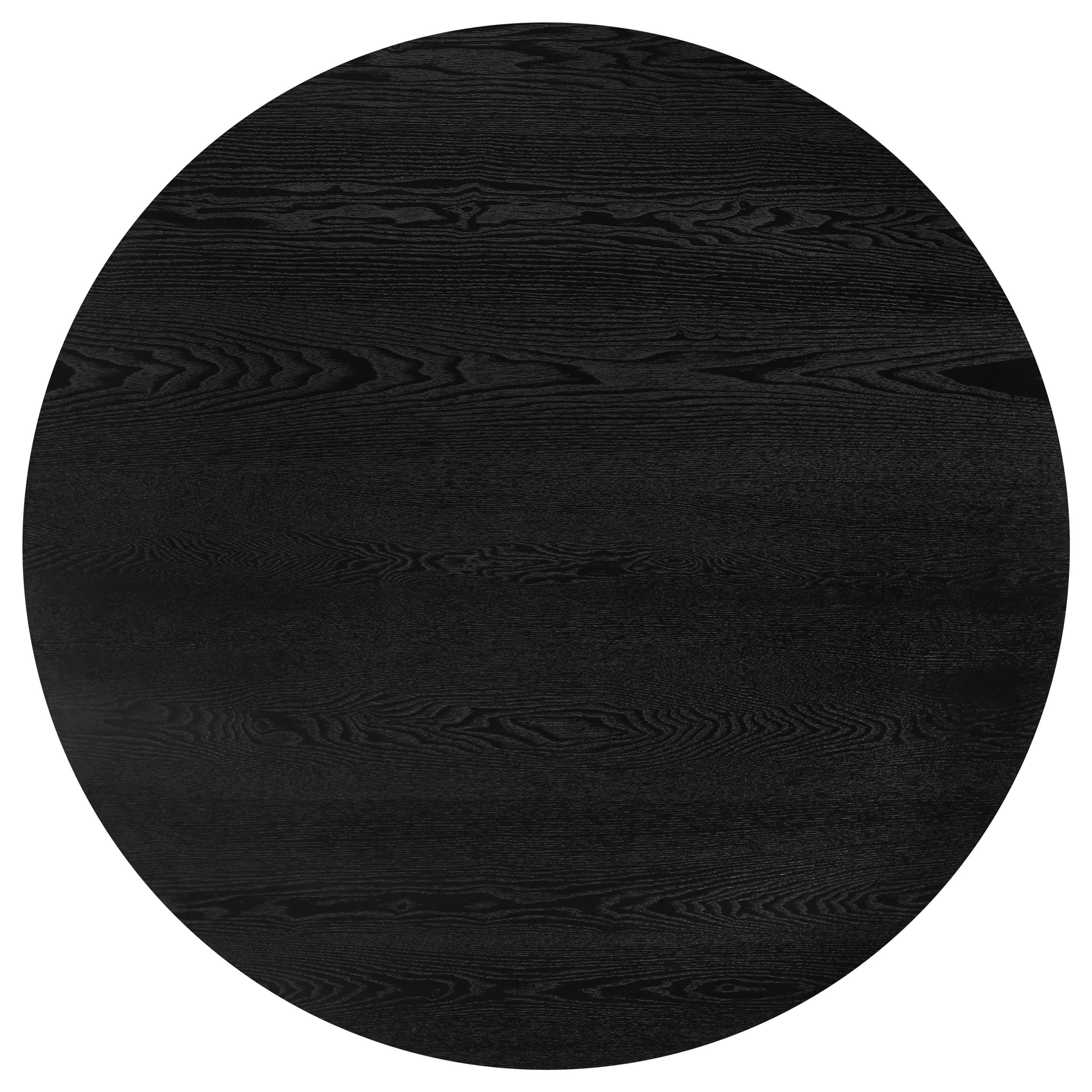 Strouse 47-inch Round Wood Dining Room Table Black — view 5