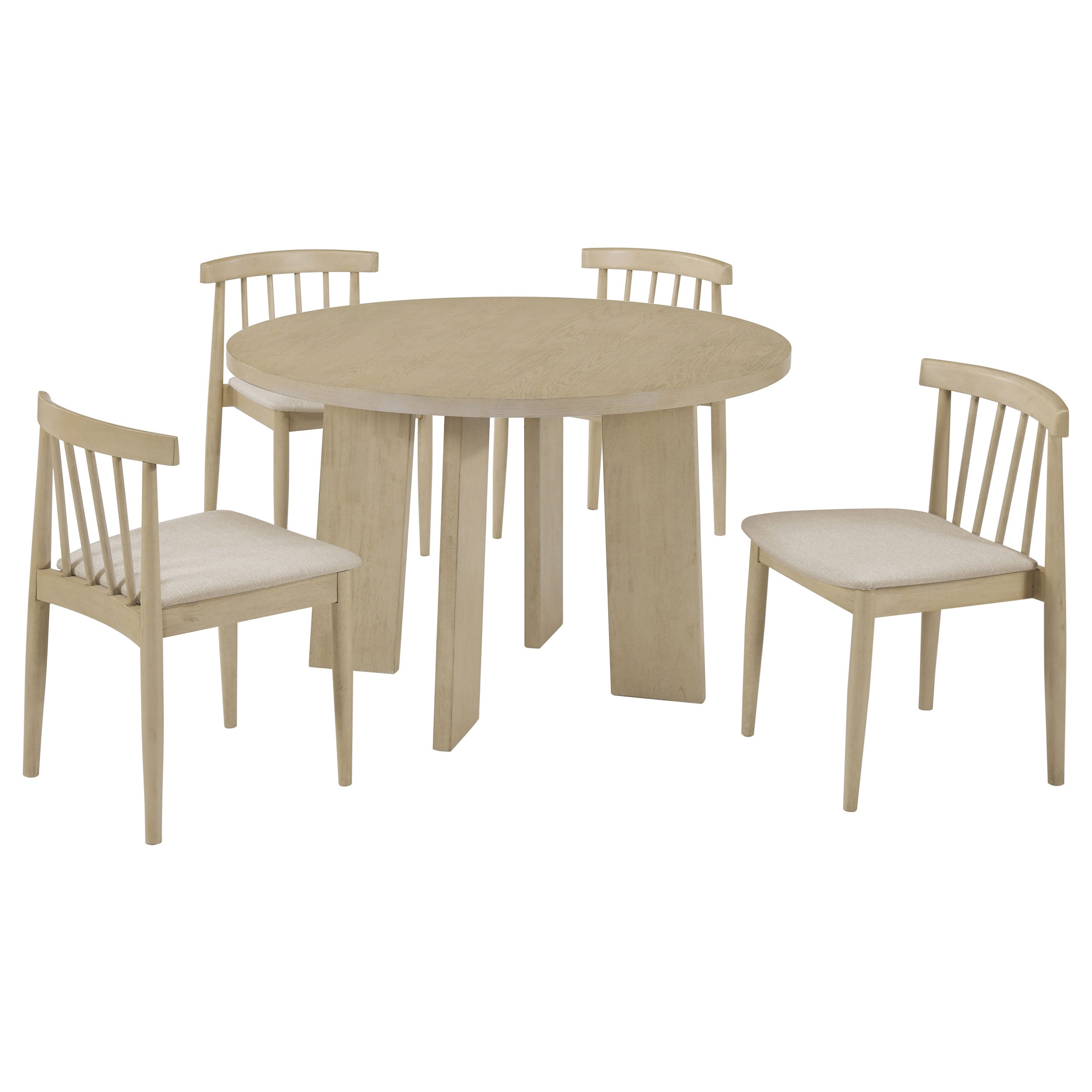Strouse 5-piece Dining Set Wheat and Natural Oak — view 1