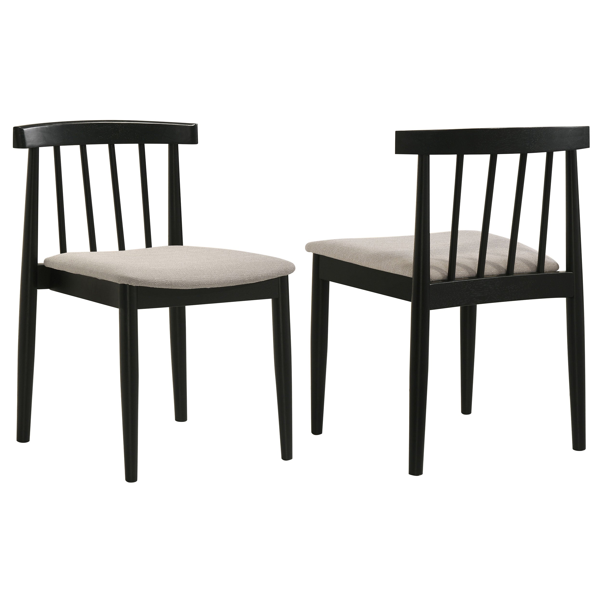 Cullen Dining Side Chair Upholstered Seat Black (Set of 2) — view 1
