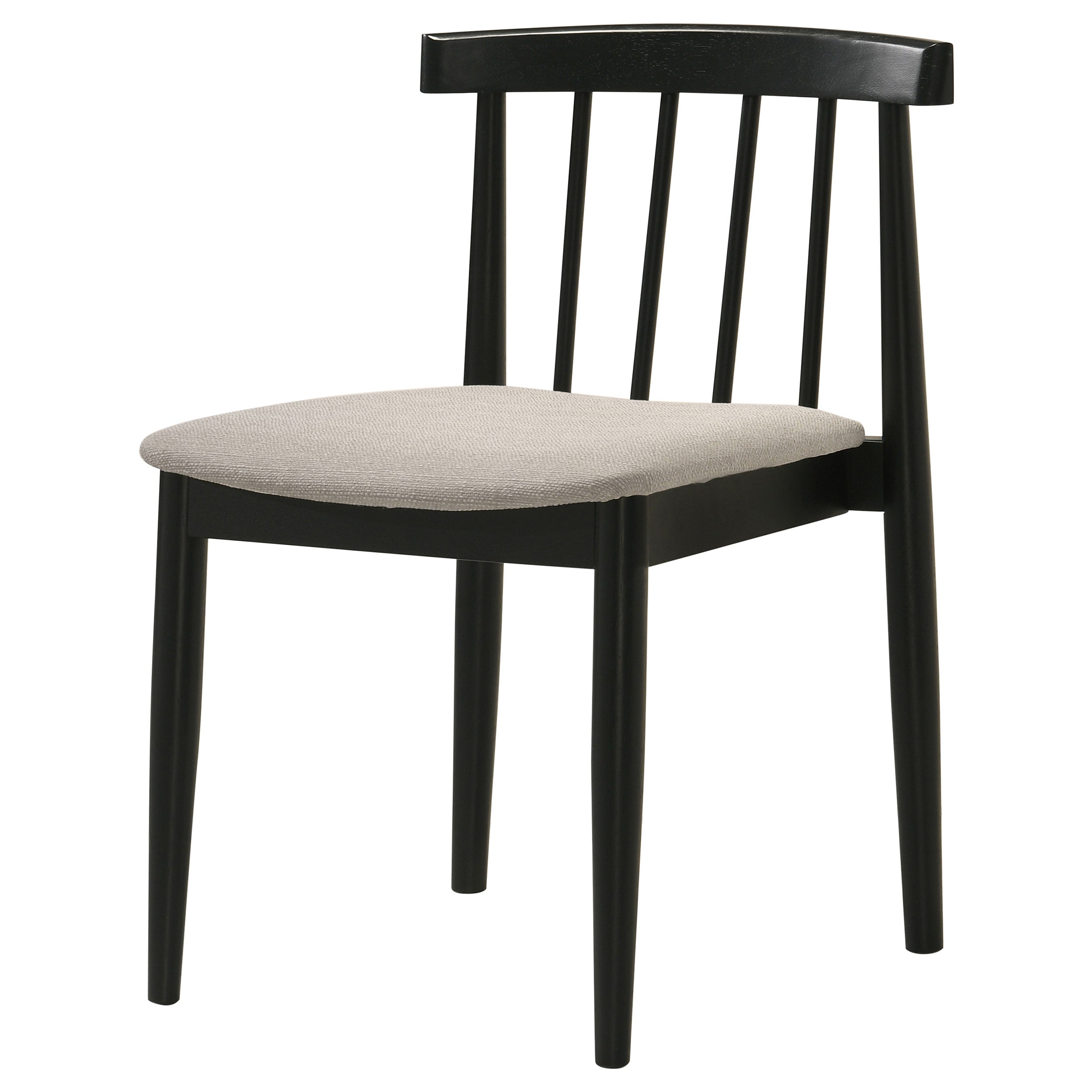 Cullen Dining Side Chair Upholstered Seat Black (Set of 2) — view 5