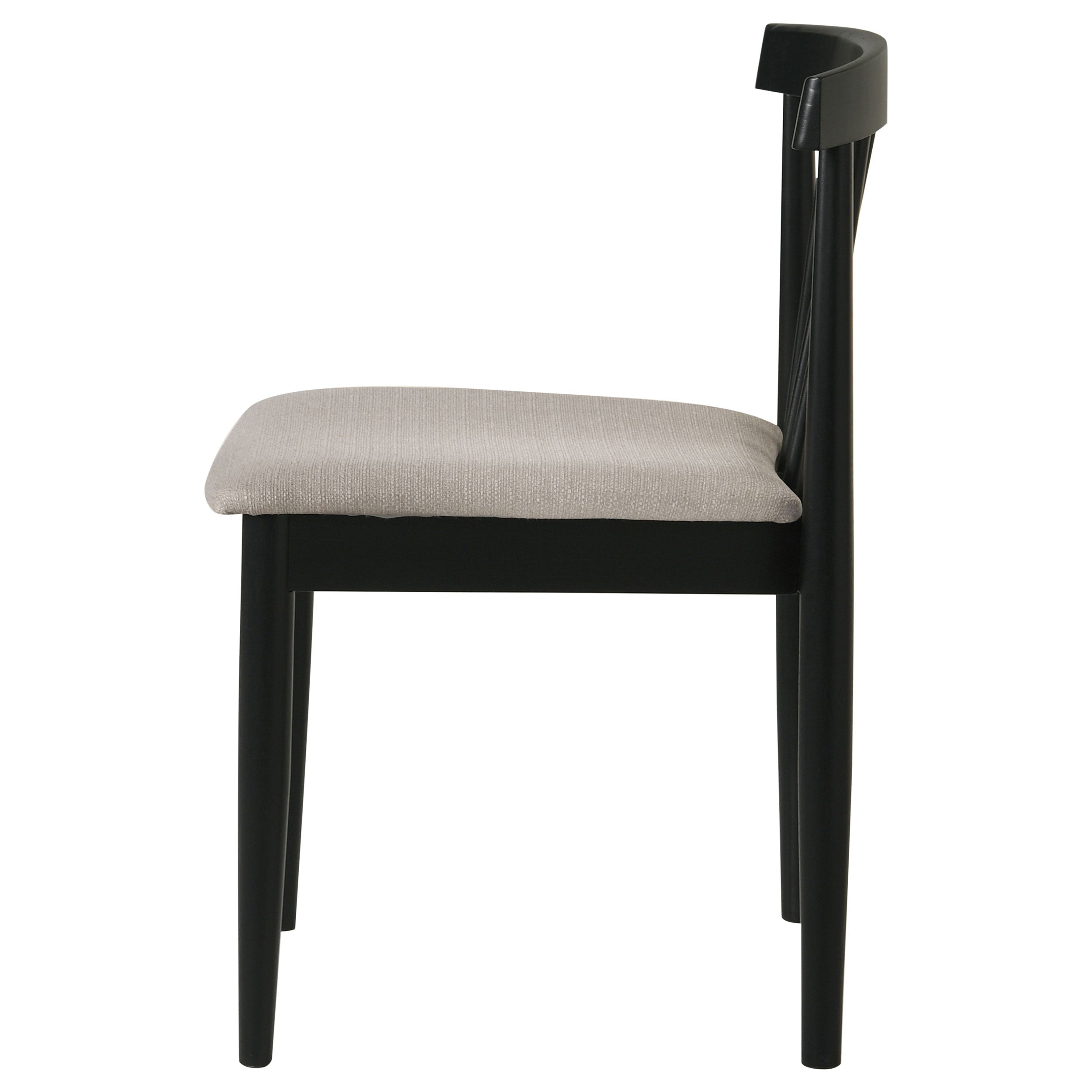 Cullen Dining Side Chair Upholstered Seat Black (Set of 2) — view 6