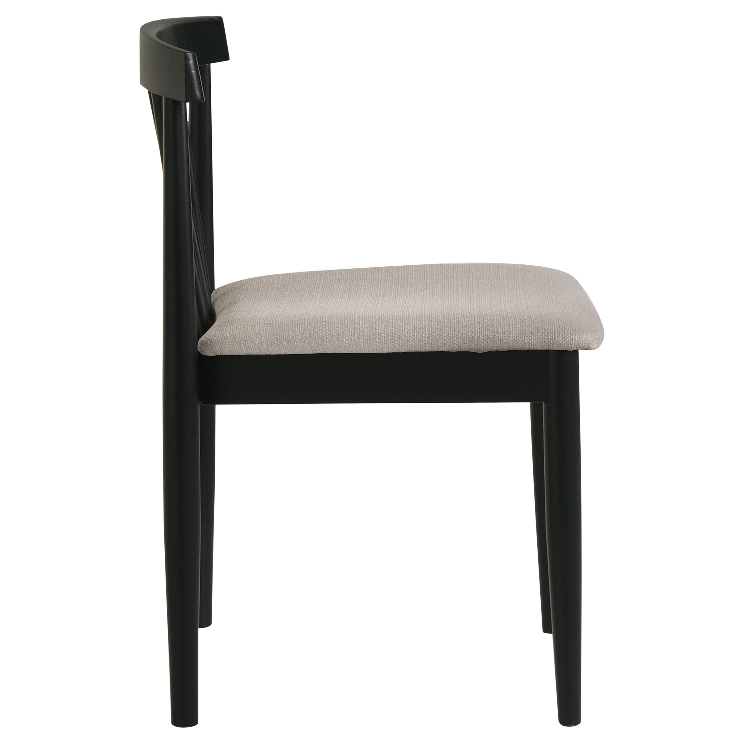 Cullen Dining Side Chair Upholstered Seat Black (Set of 2) — view 9