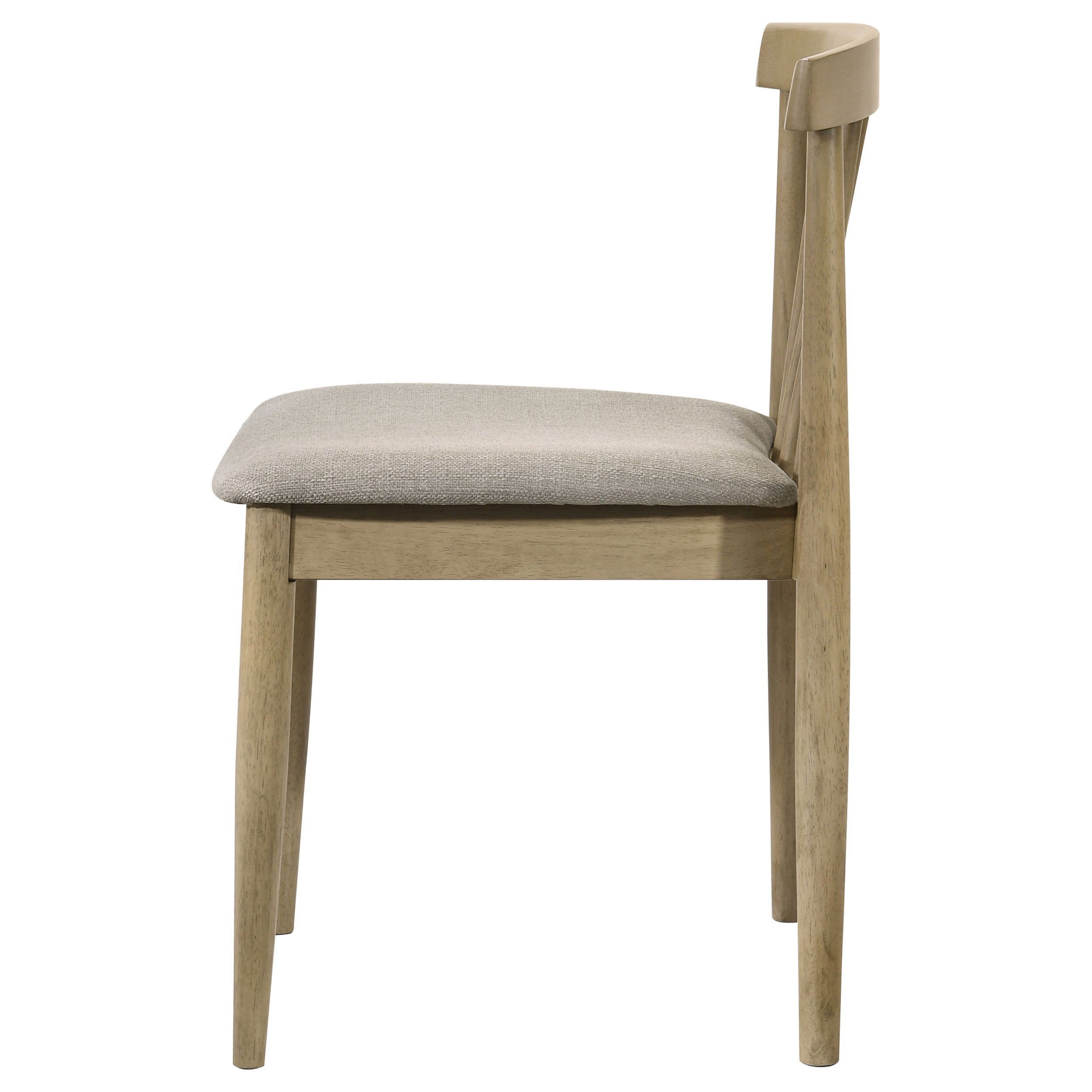 Cullen Dining Side Chair Upholstered Seat Natural Oak (Set of 2) — view 6