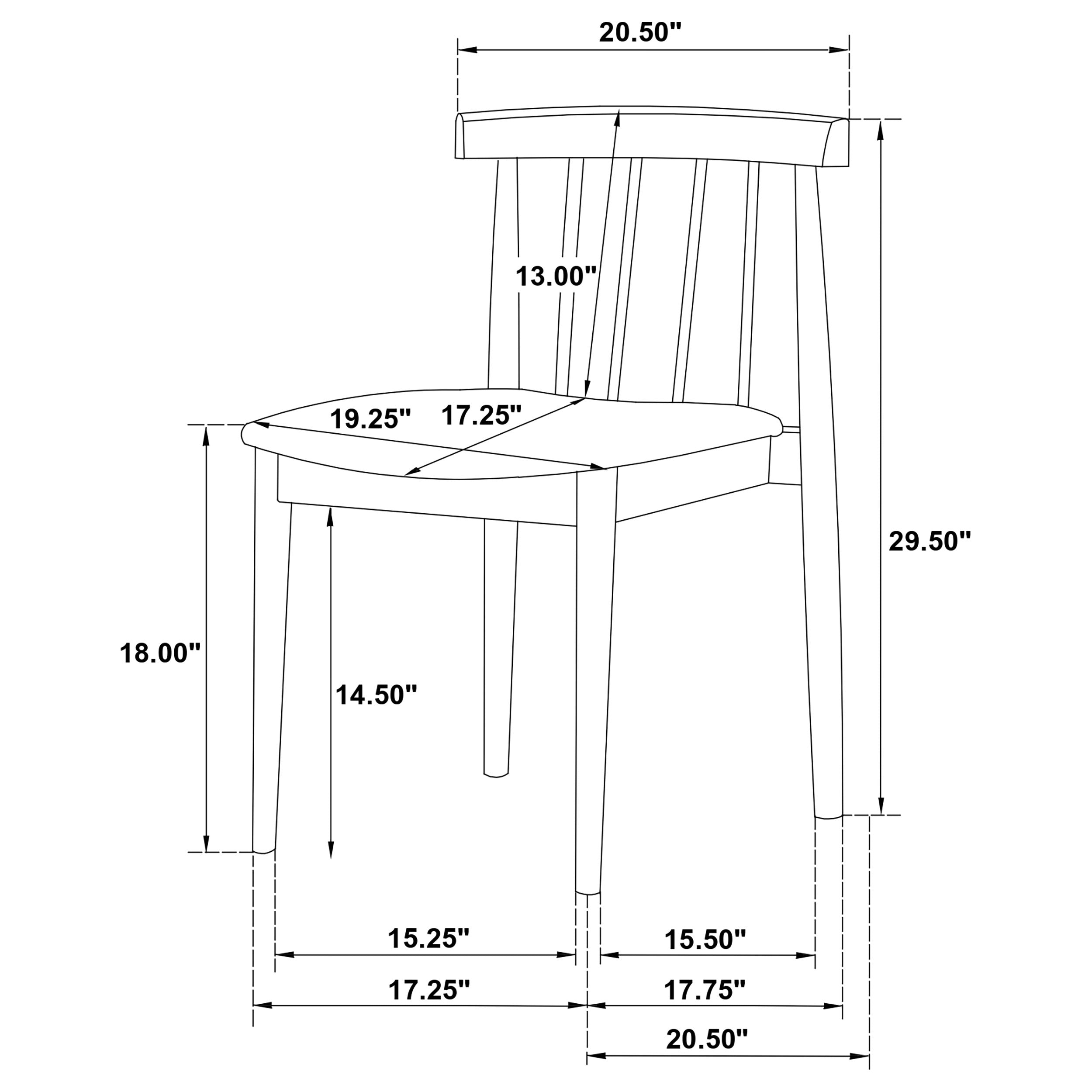 Cullen Dining Side Chair Upholstered Seat Walnut (Set of 2) — view 13