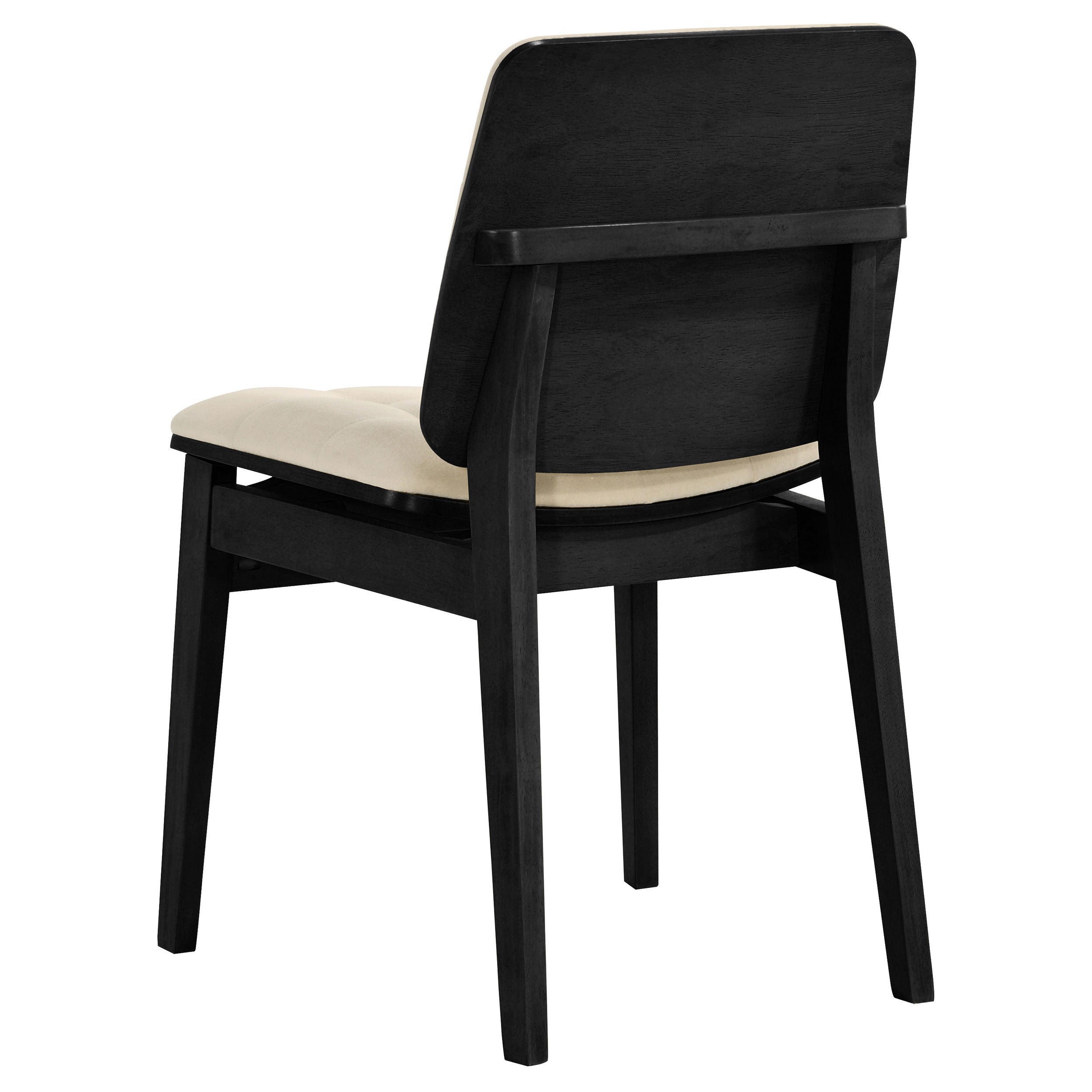 Redbridge Velvet Upholstered Side Chair Cream and Black (Set of 2) — view 6