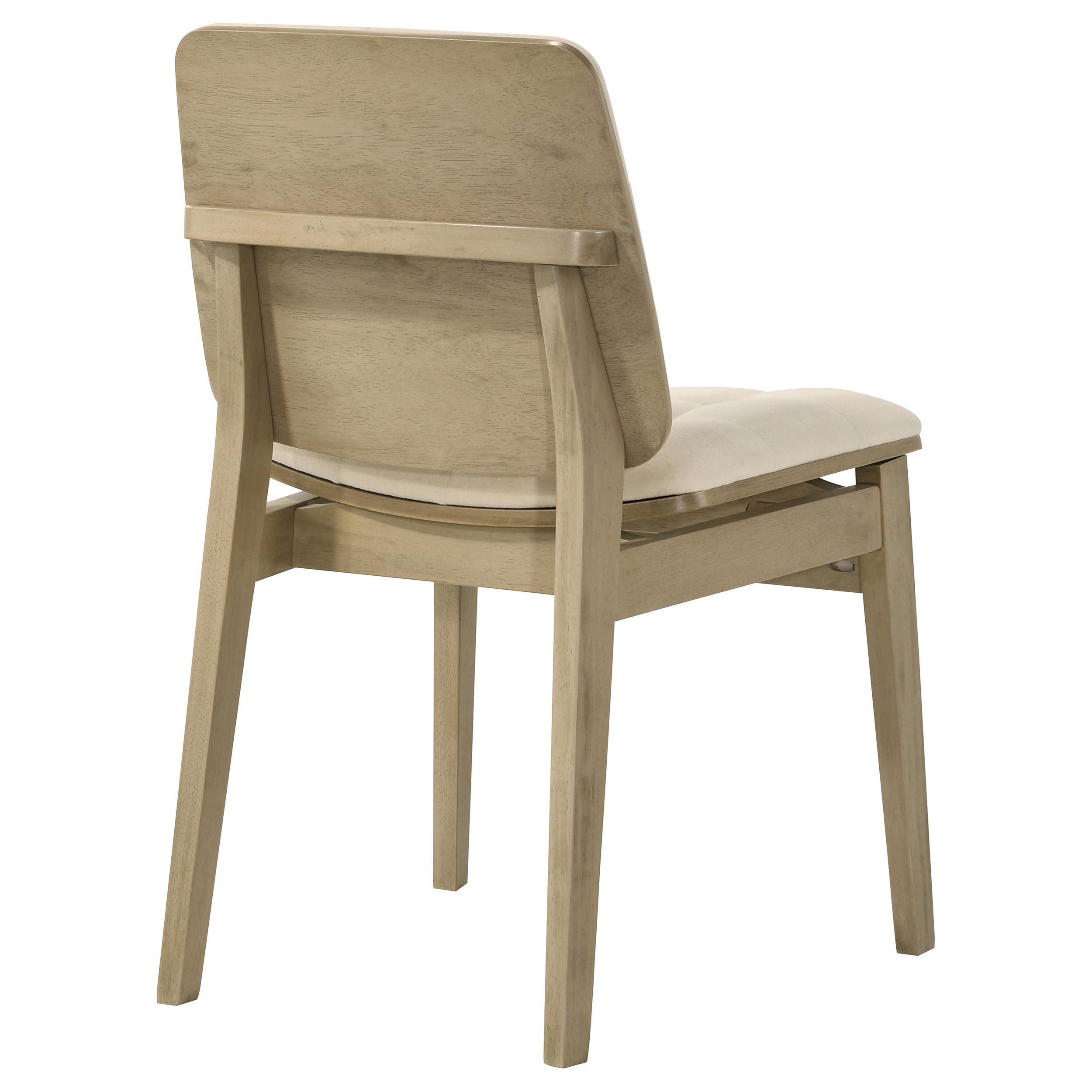 Redbridge Velvet Upholstered Side Chair Cream and Natural Oak (Set of 2) — view 8