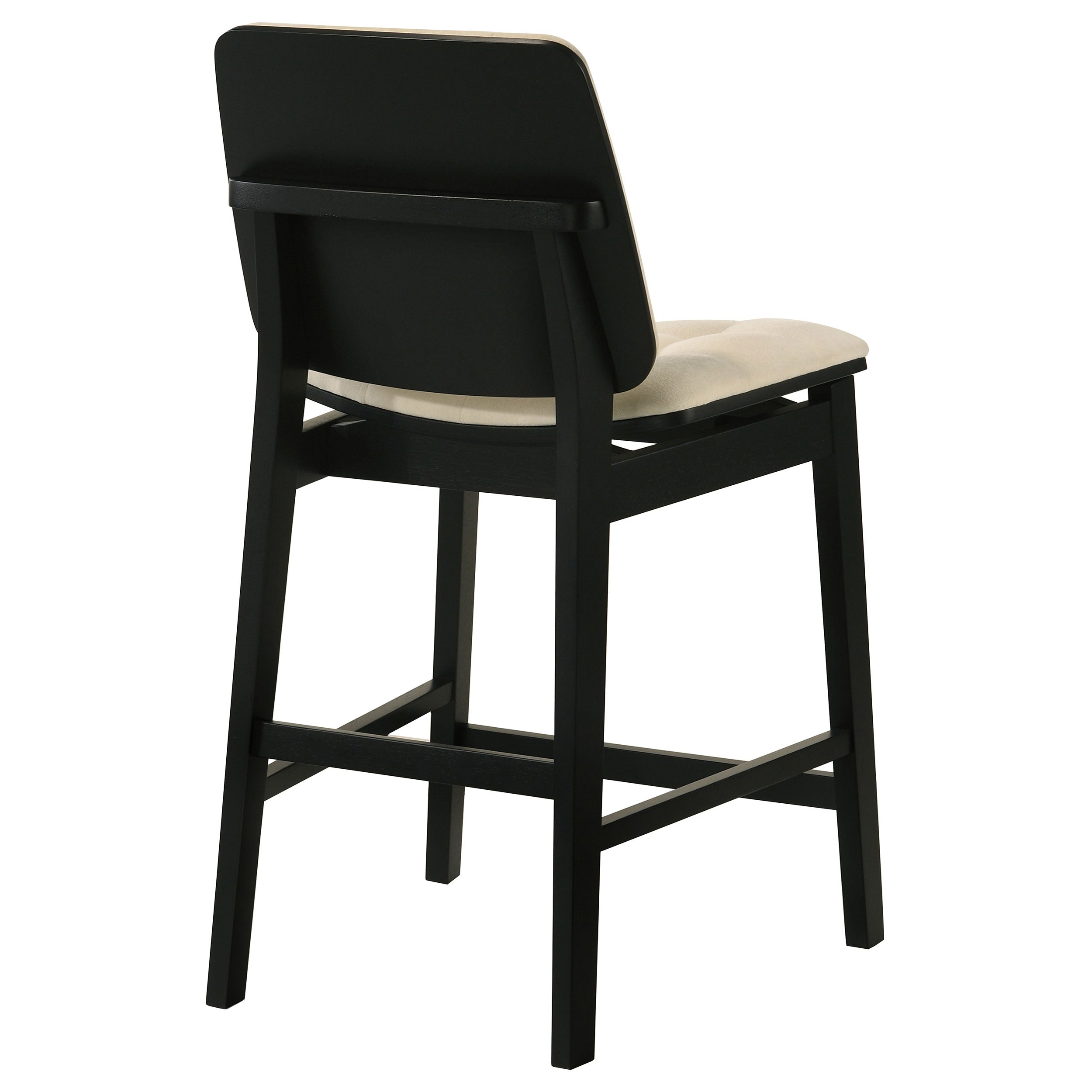 Redbridge Velvet Upholstered Counter Chair Cream and Black (Set of 2) — view 6