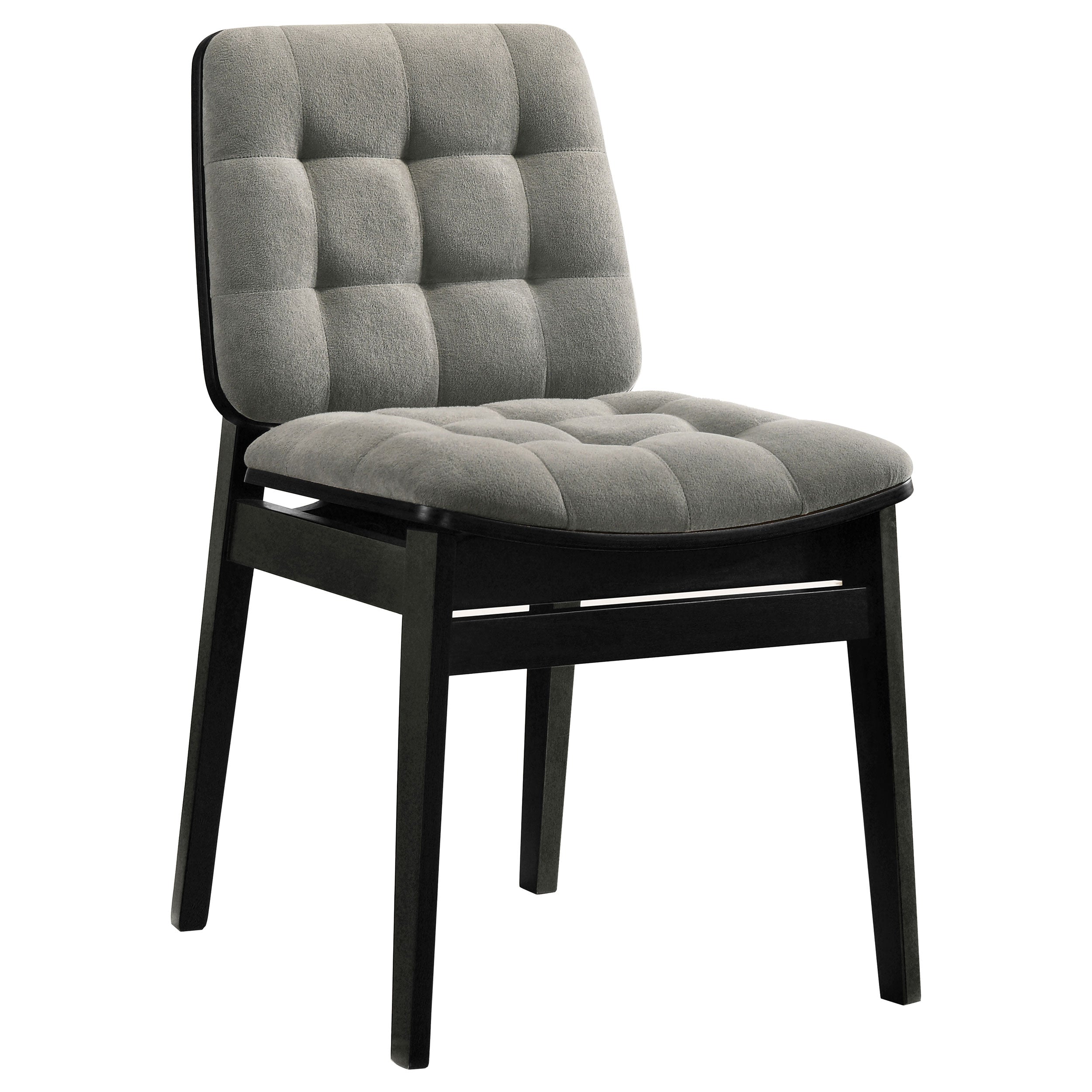 Redbridge Velvet Upholstered Side Chair Grey and Black (Set of 2) — view 2