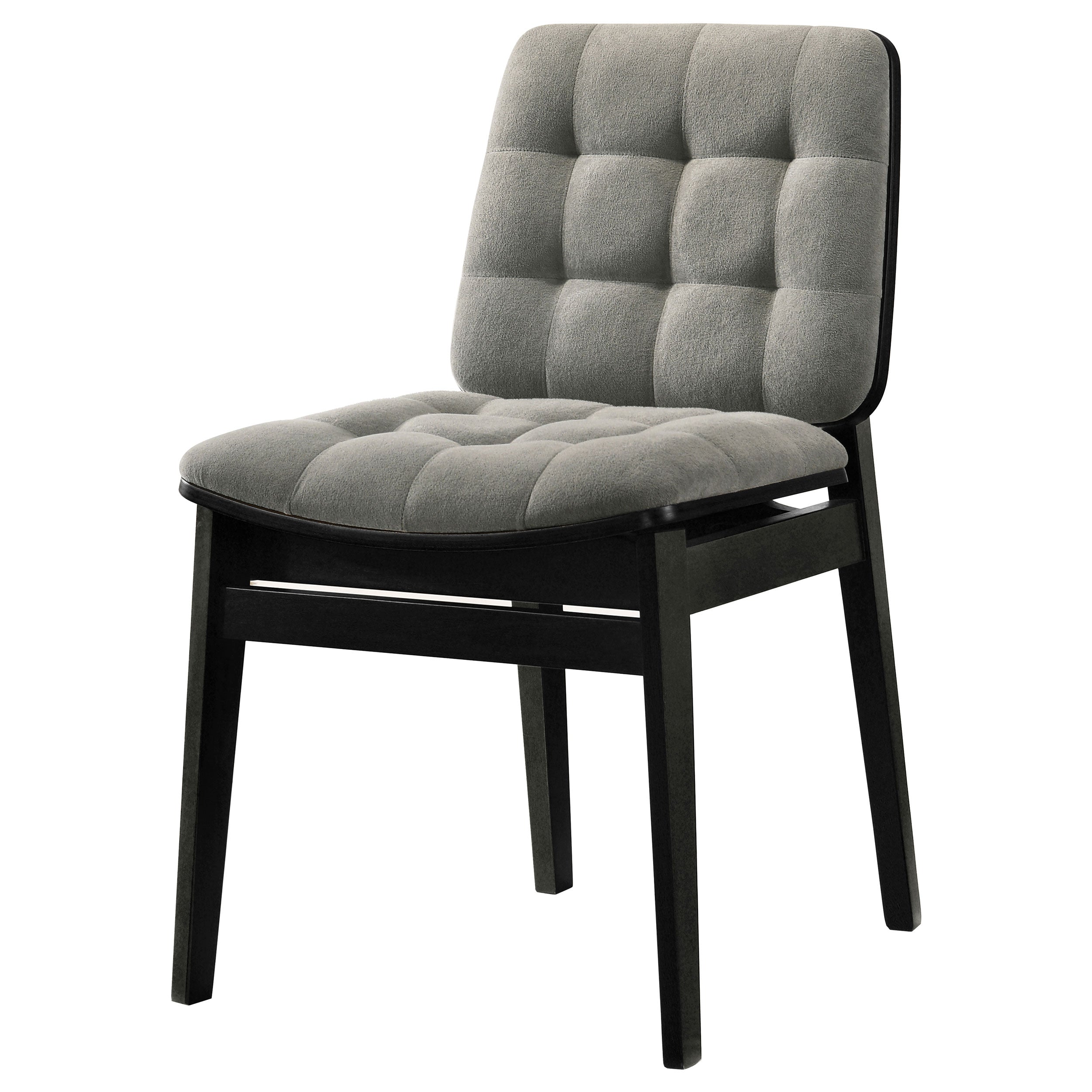 Redbridge Velvet Upholstered Side Chair Grey and Black (Set of 2) — view 4