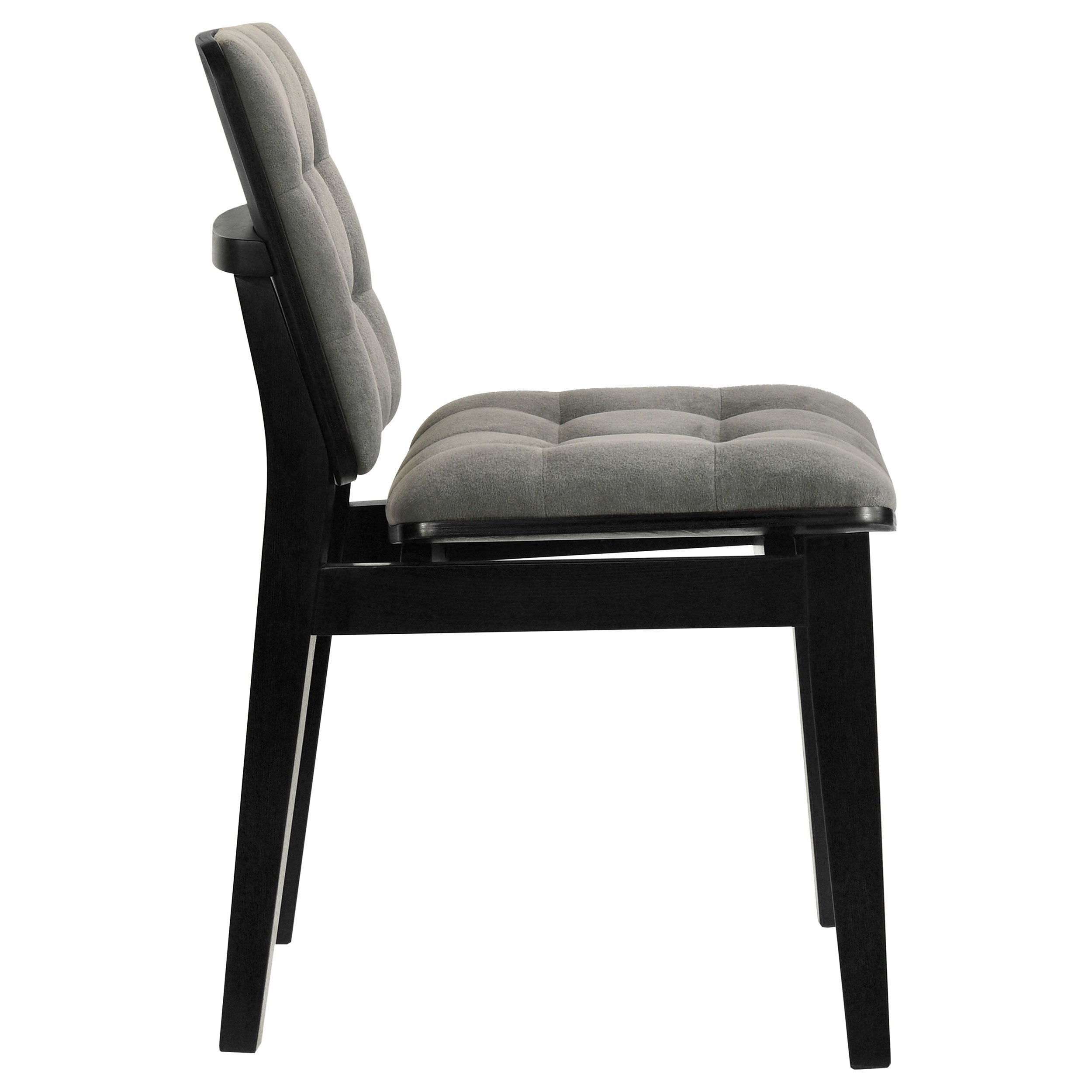 Redbridge Velvet Upholstered Side Chair Grey and Black (Set of 2) — view 8