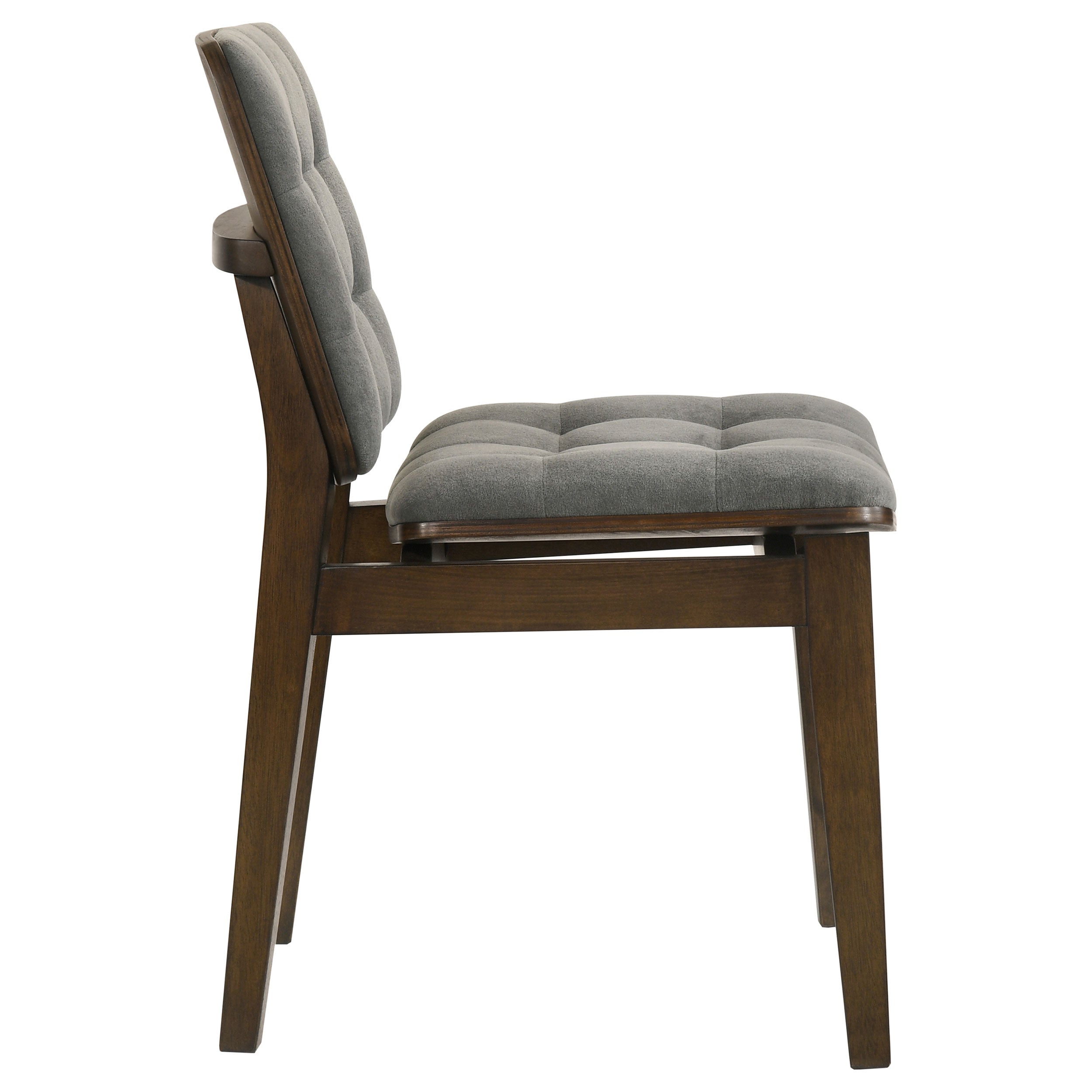 Redbridge Velvet Upholstered Side Chair Grey and Walnut (Set of 2) — view 9