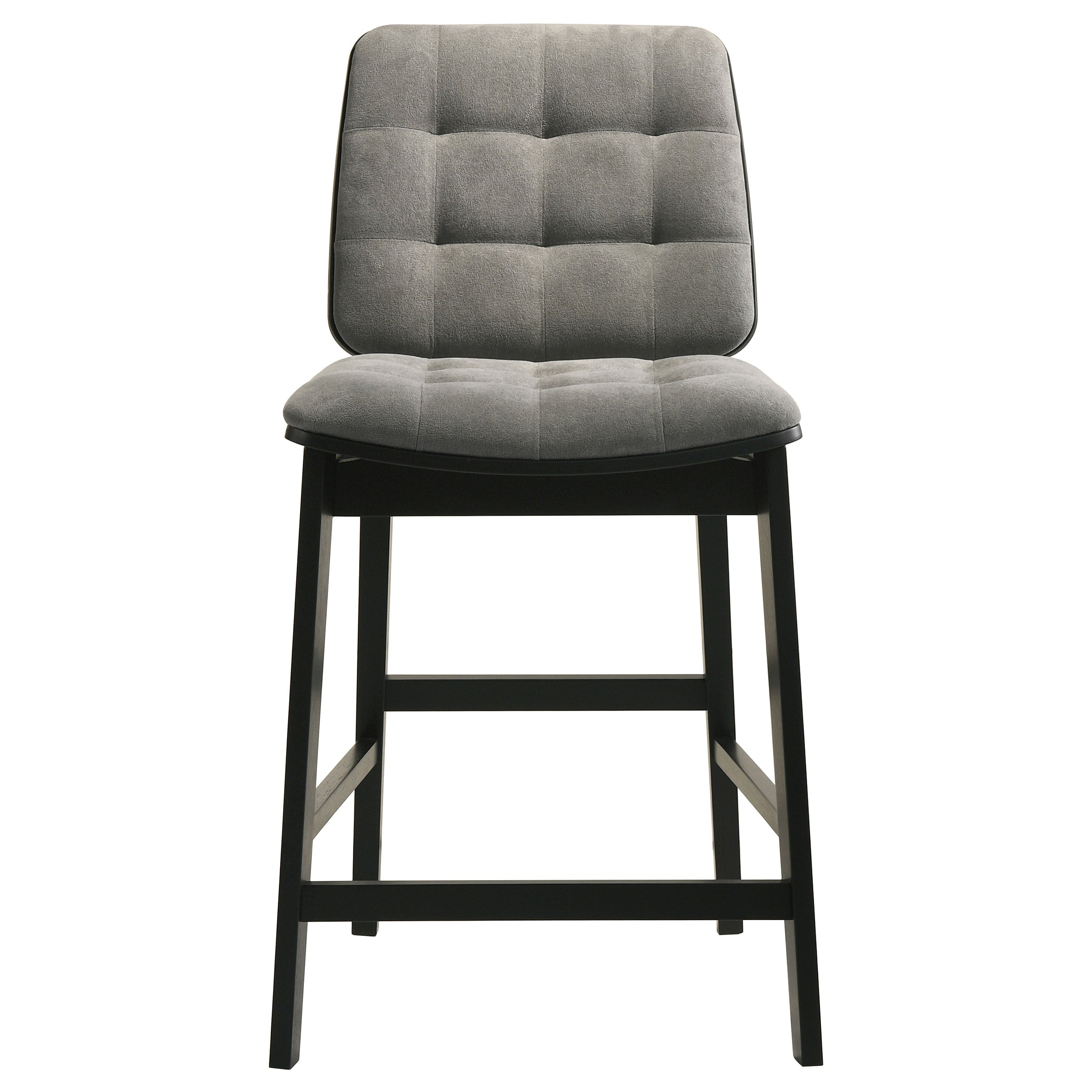 Redbridge Velvet Upholstered Counter Chair Grey and Black (Set of 2) — view 4
