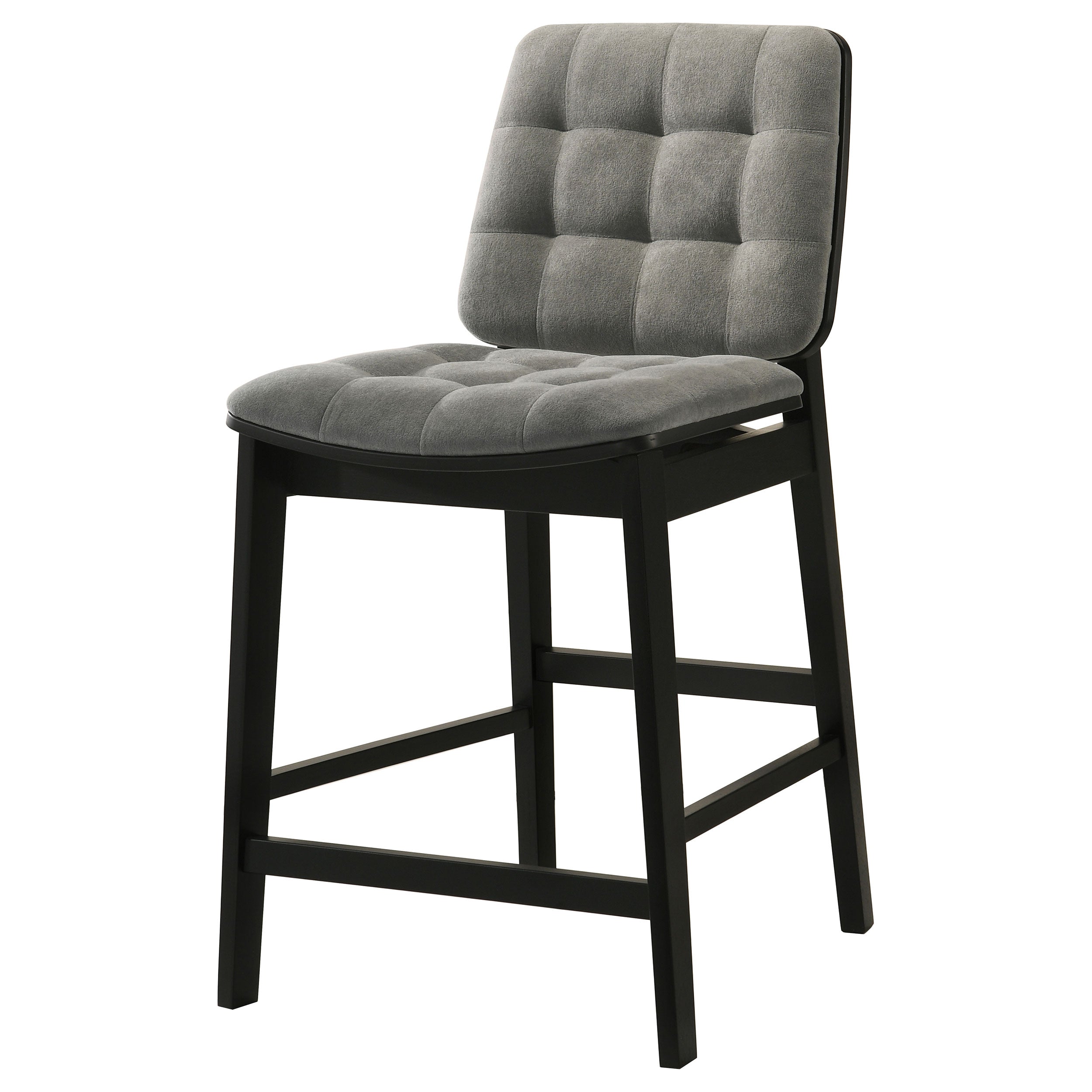 Redbridge Velvet Upholstered Counter Chair Grey and Black (Set of 2) — view 5