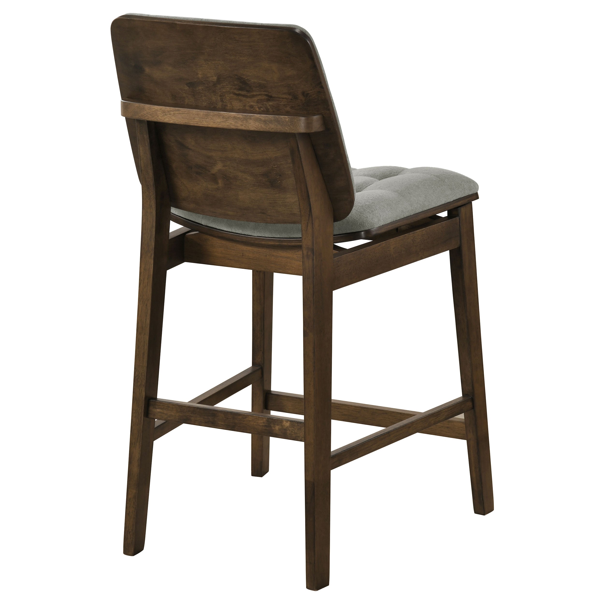 Redbridge Velvet Upholstered Counter Chair Grey and Walnut (Set of 2) — view 7