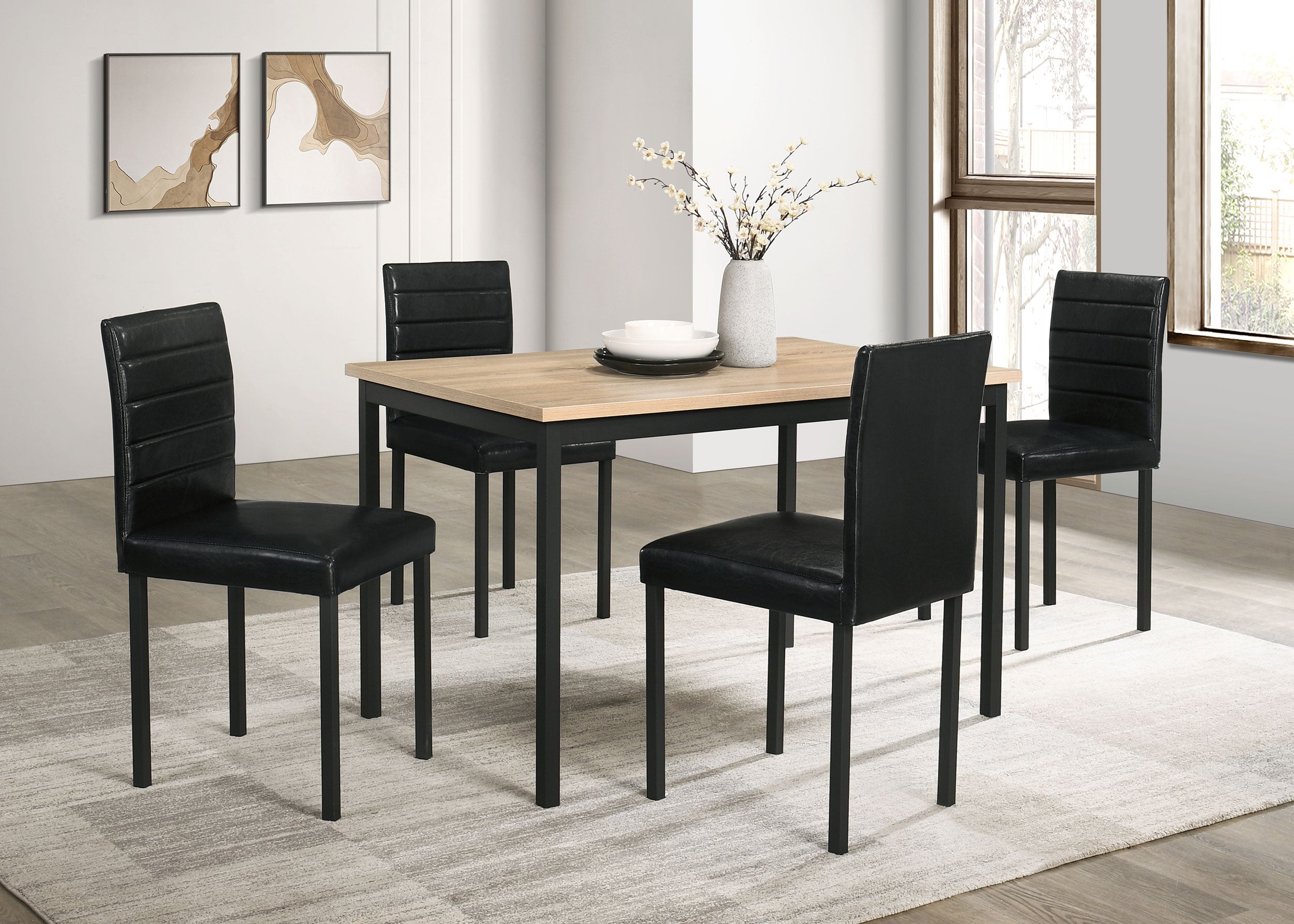 Garza Rectangular 47-inch Dining Table Greige Oak — view 9
